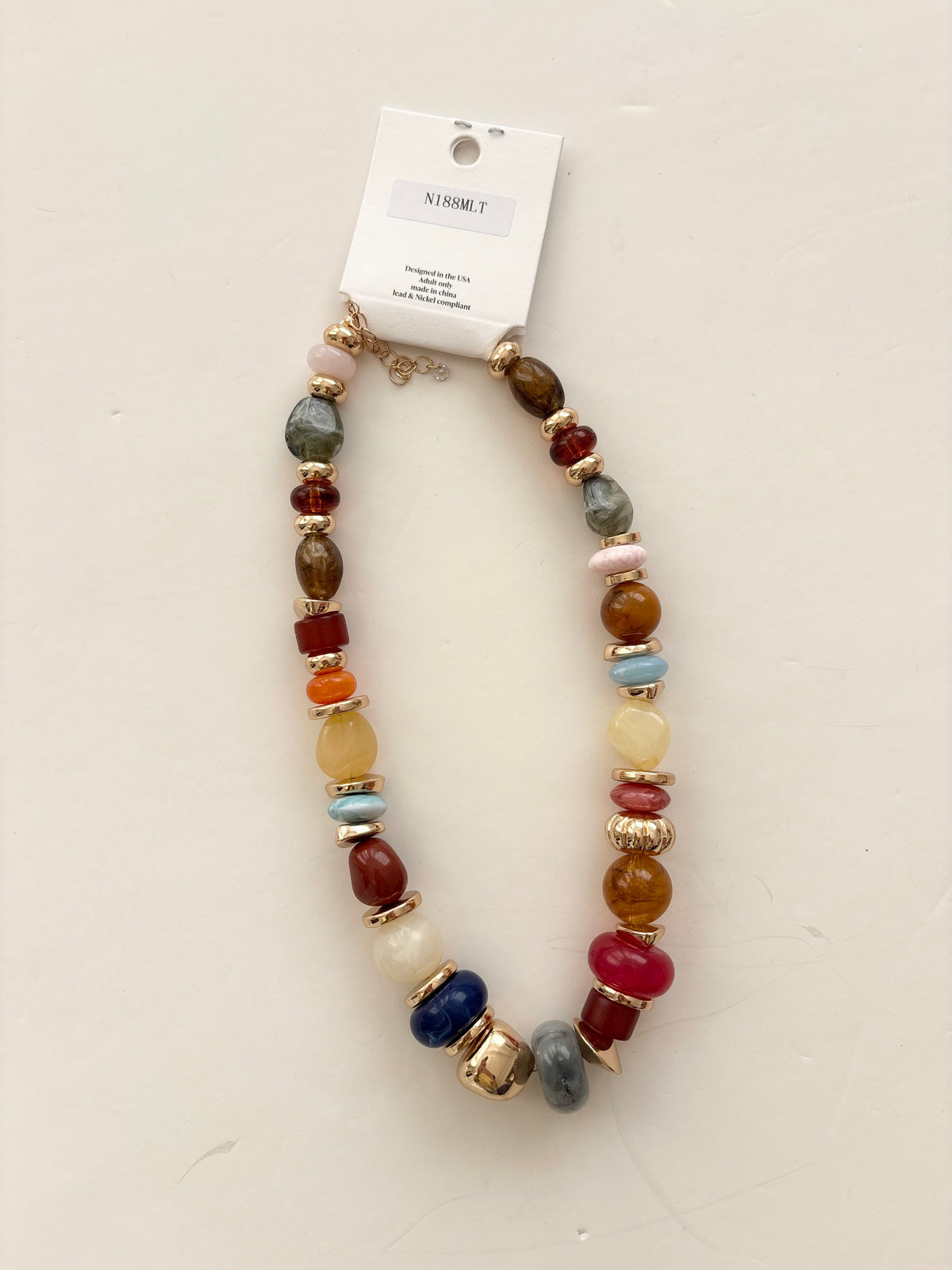 8 other reasons multi beaded necklace