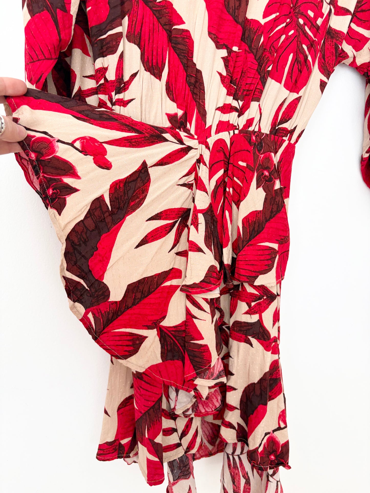 Robe florale à volants H&M X Johanna Ortiz XS
