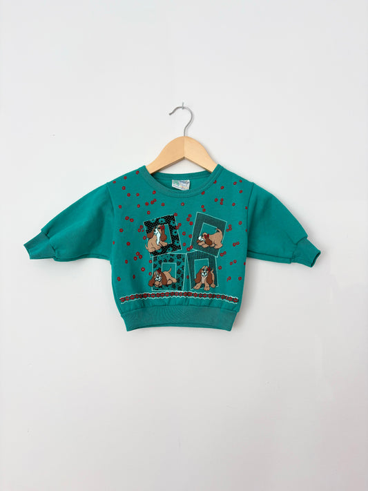 Pull vert vintage 18 mois