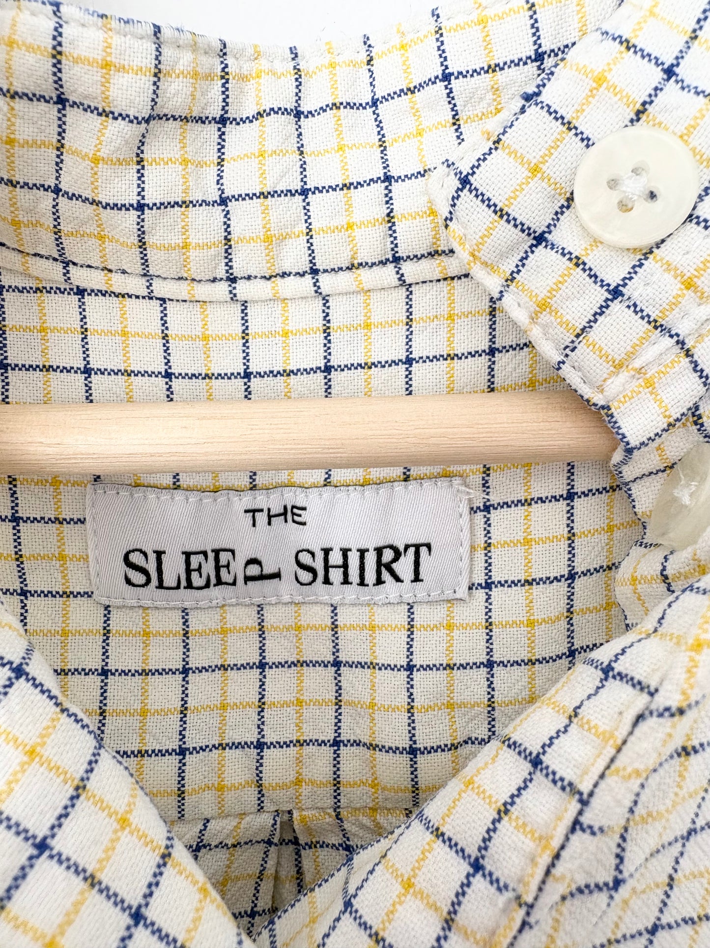 The sleep shirt long sleeve nightshirt in grid Large