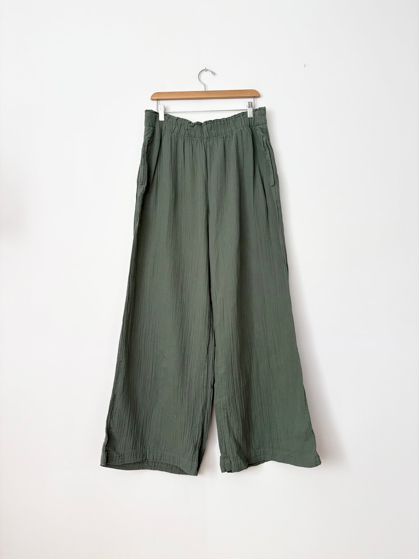 GAP Gauze wide leg laurel pants Large