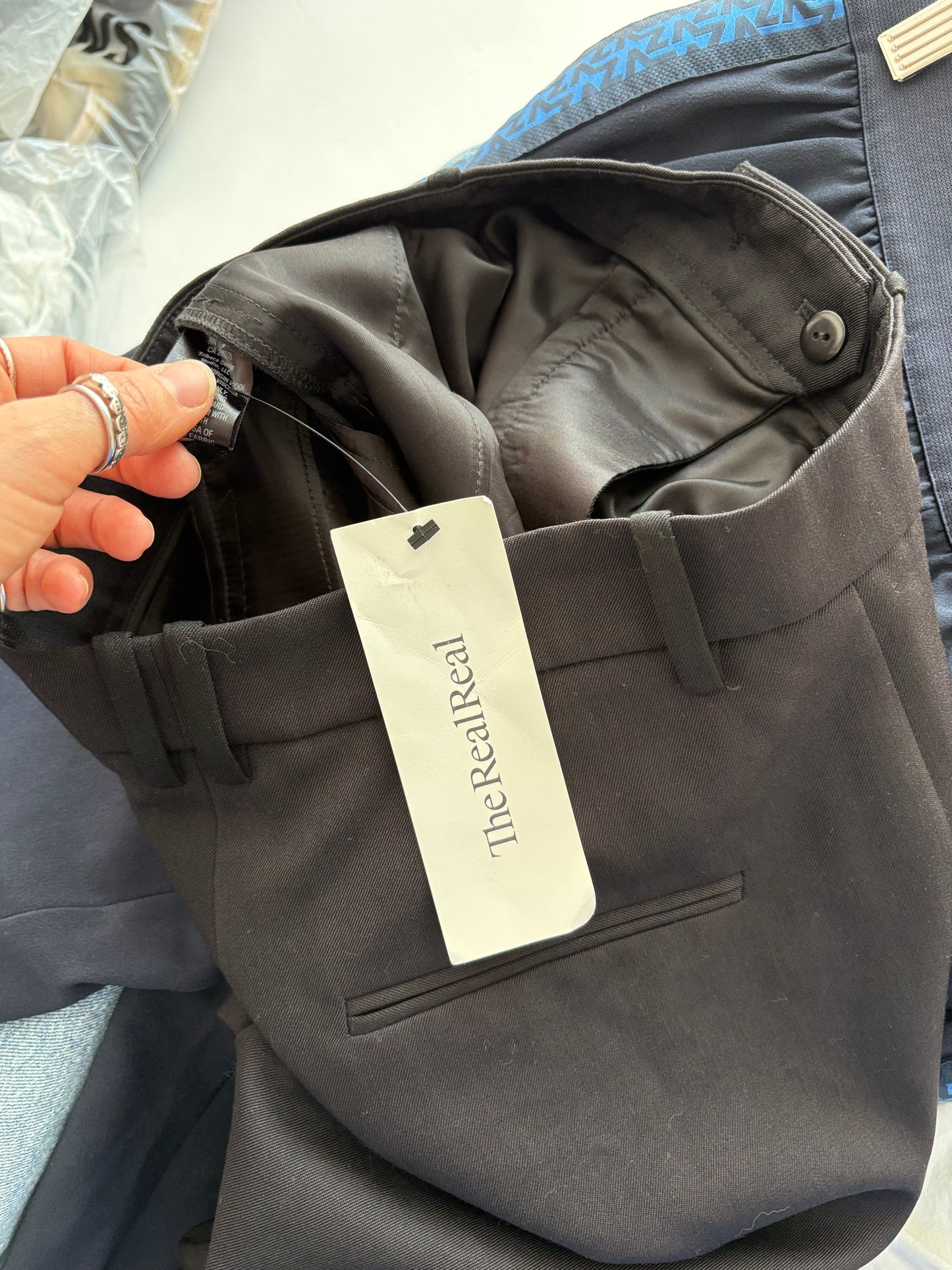 Pantalon droit classique en laine Nili Lotan, taille XS/S