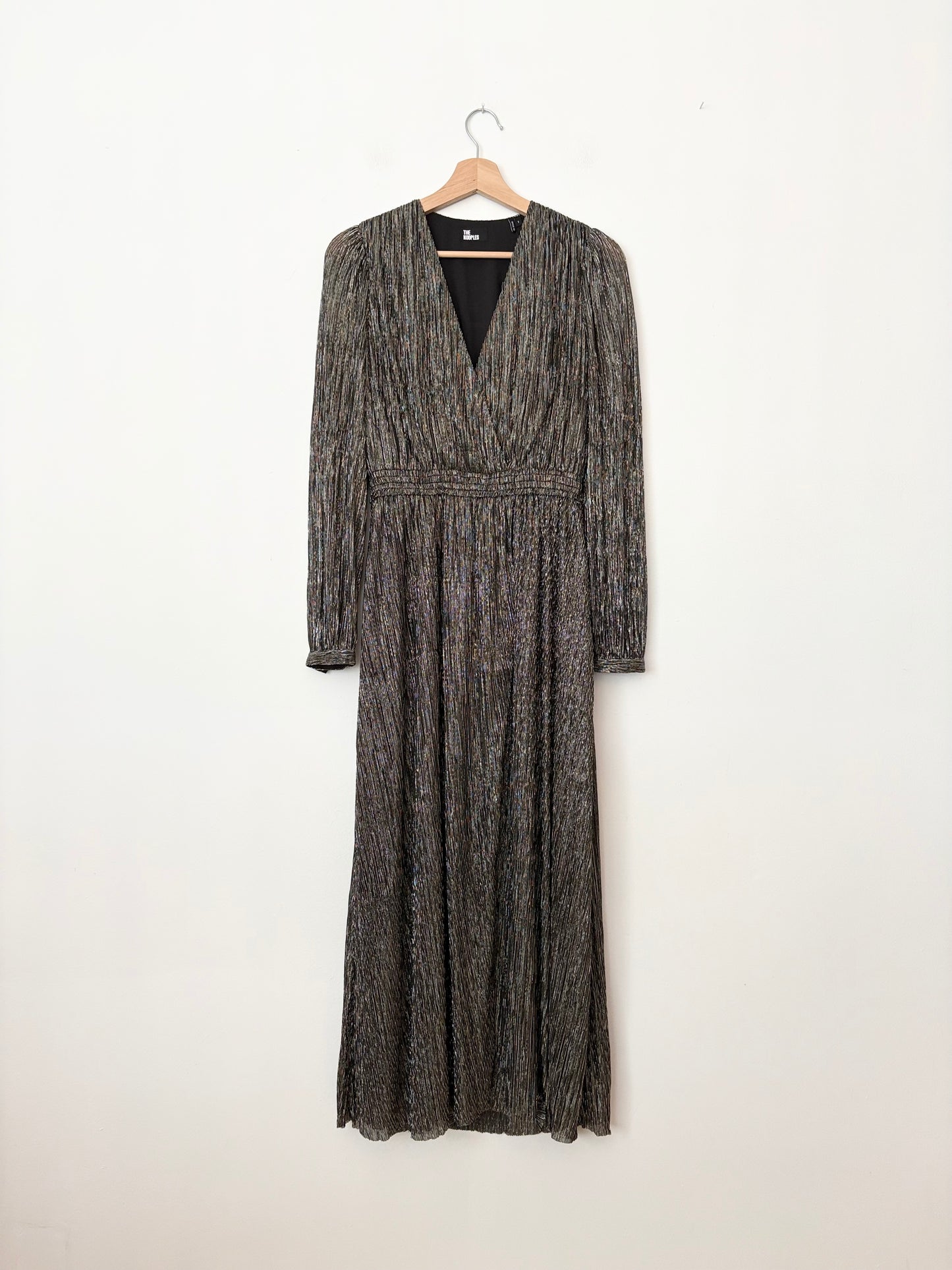 The Kooples pleated metallic dress Small