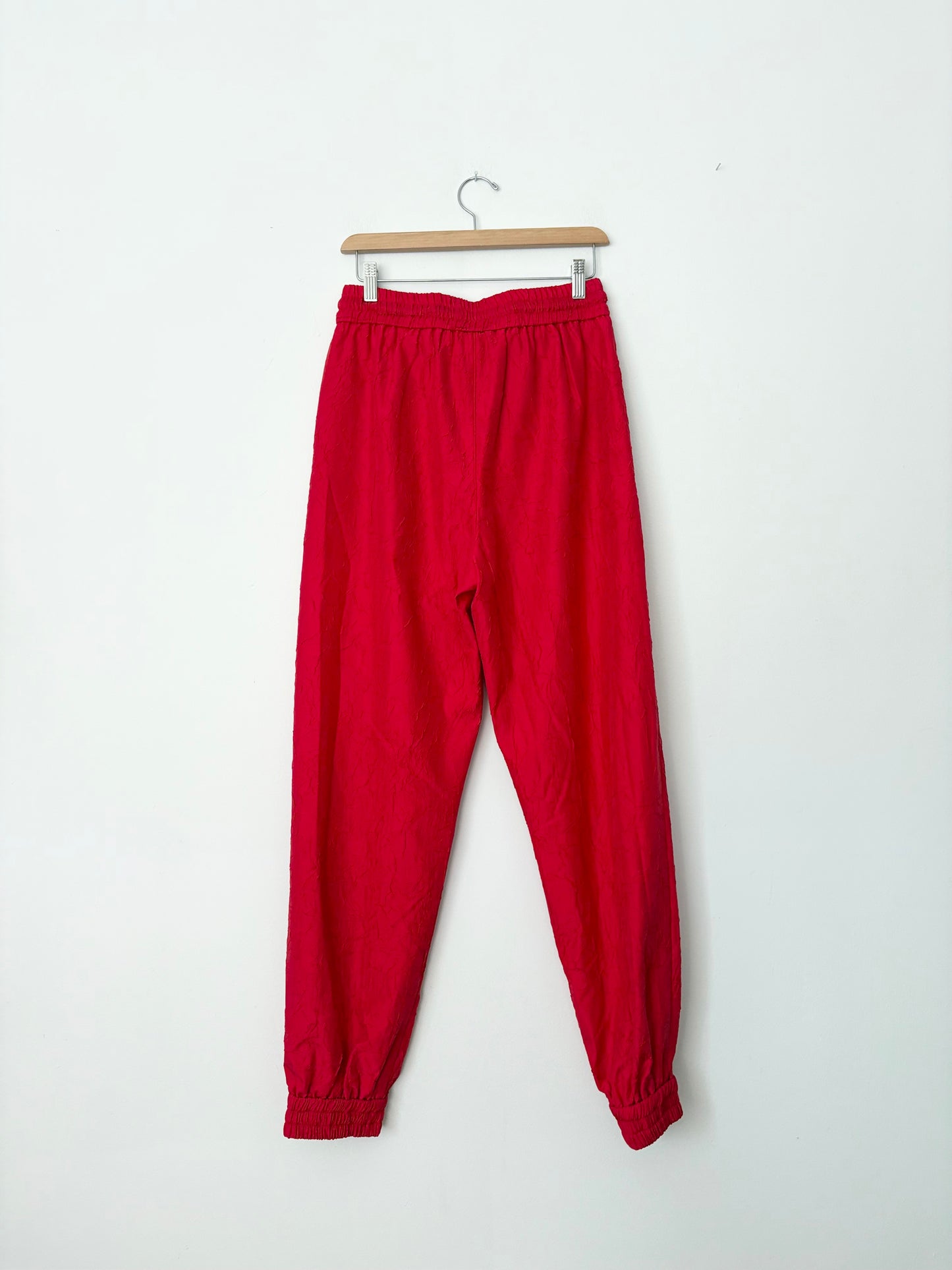 MSGM silk blend crinkled joggers Medium