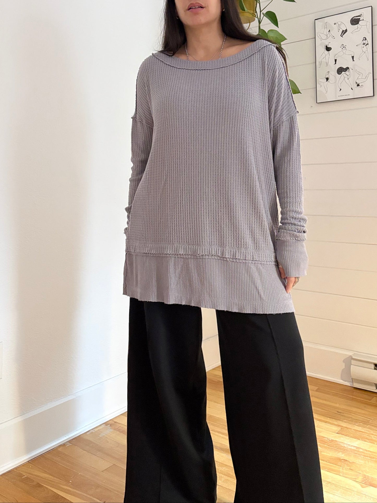 Free People north shore thermal knit top S-L