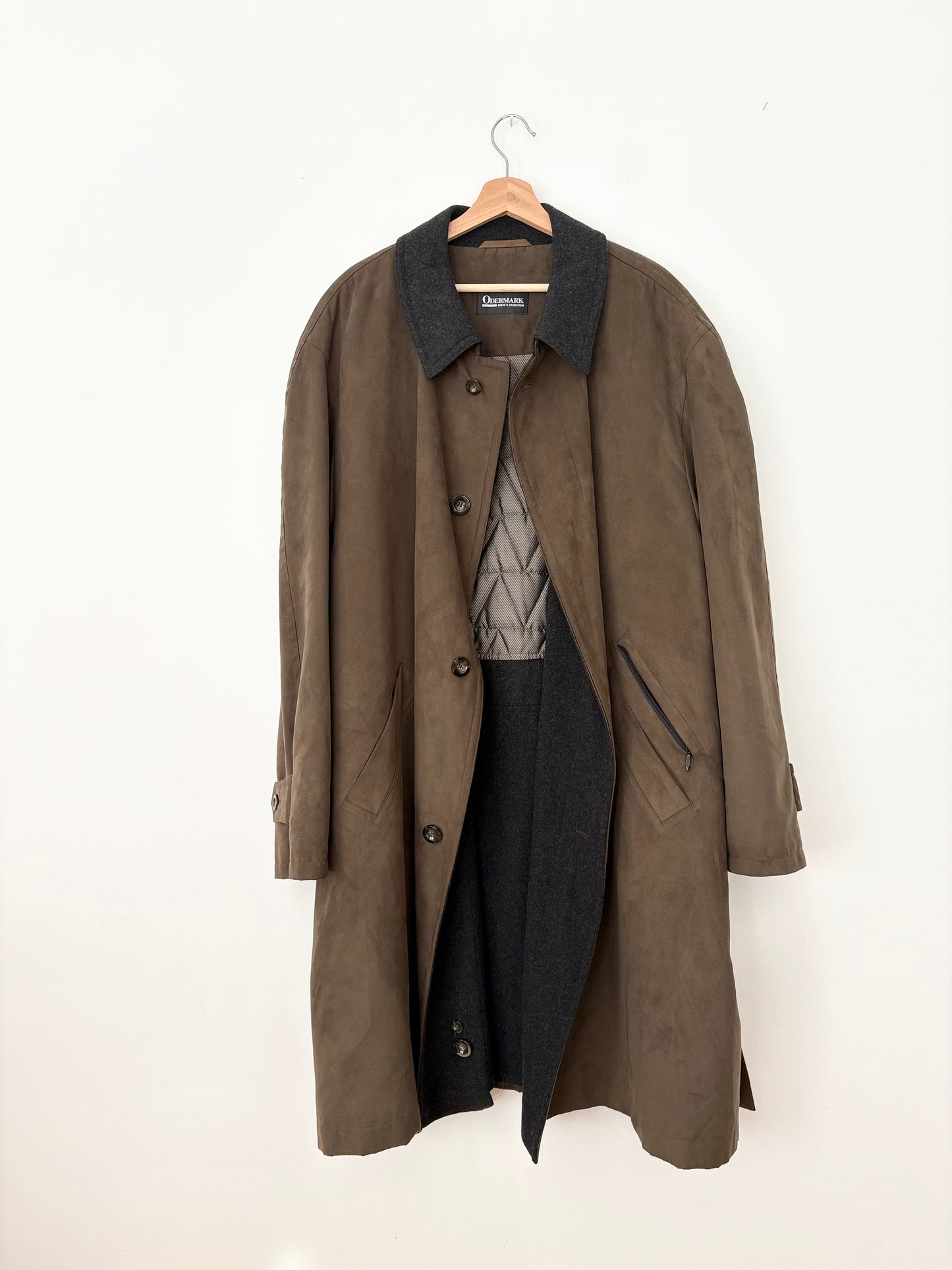 Trench-coat vintage à col contrasté Odermark by Ogilvy XL/XXL