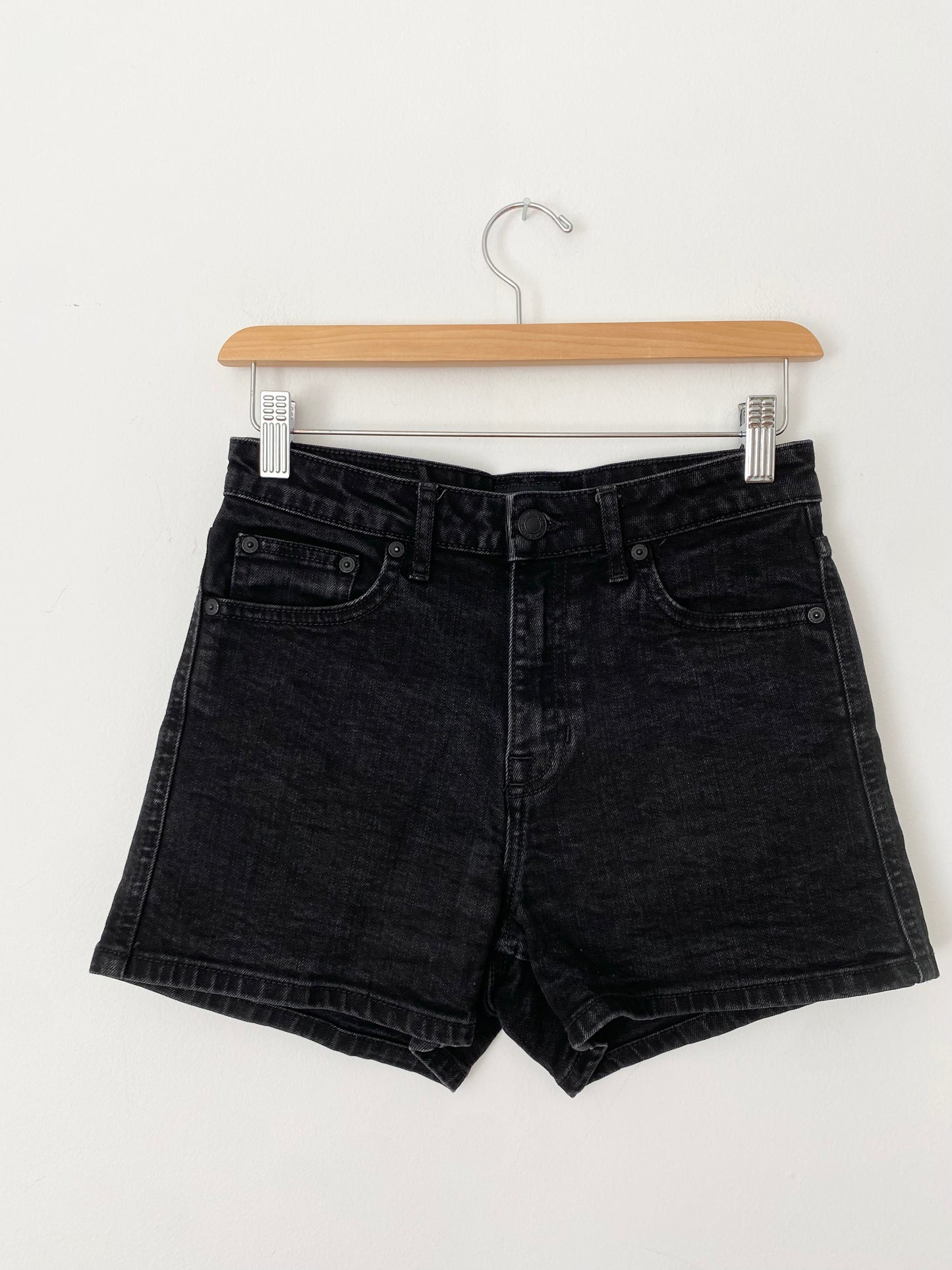 Frank & Oak black denim shorts W27