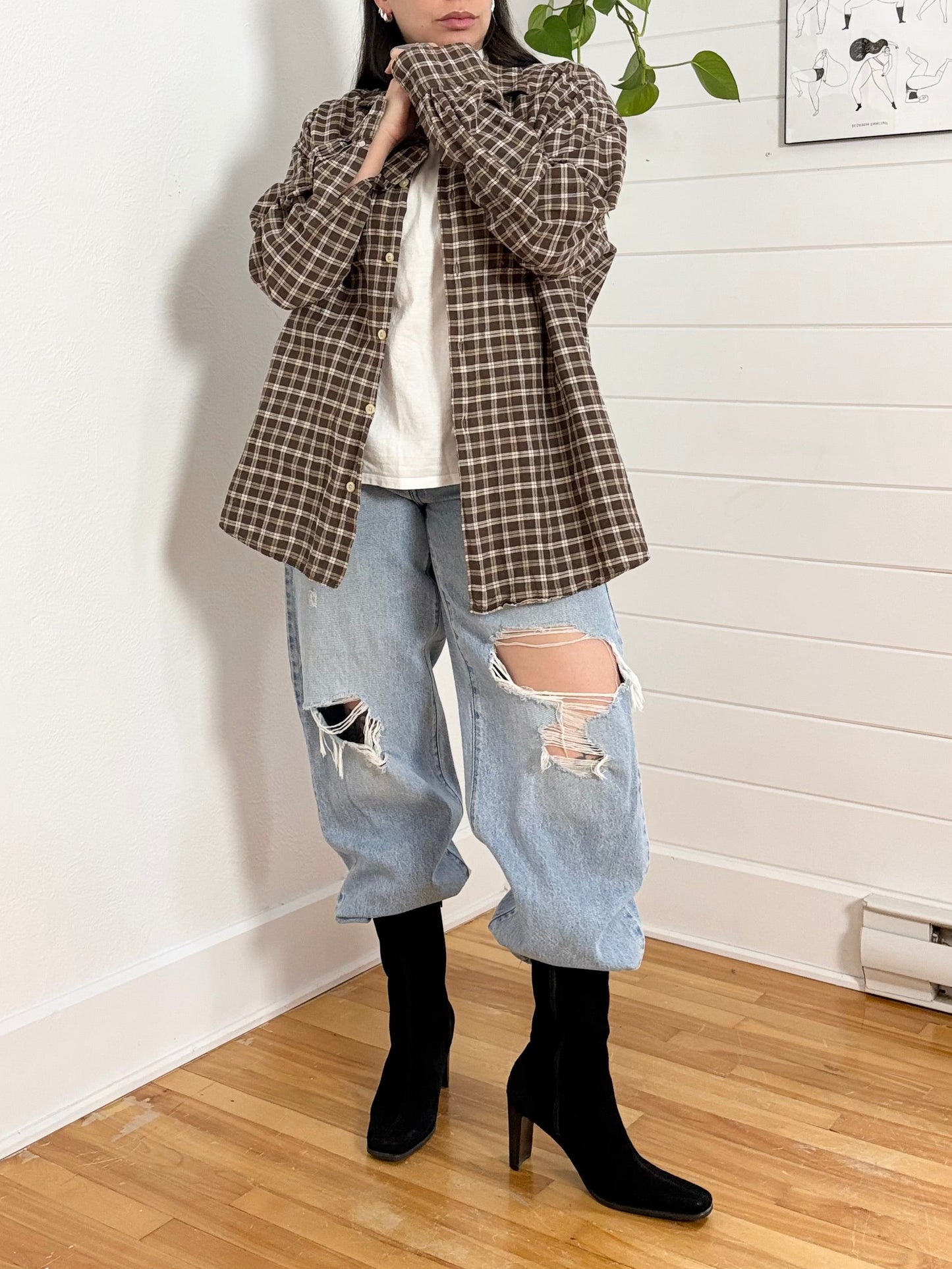 Chemise à carreaux Hugo Boss Y2K, taille L