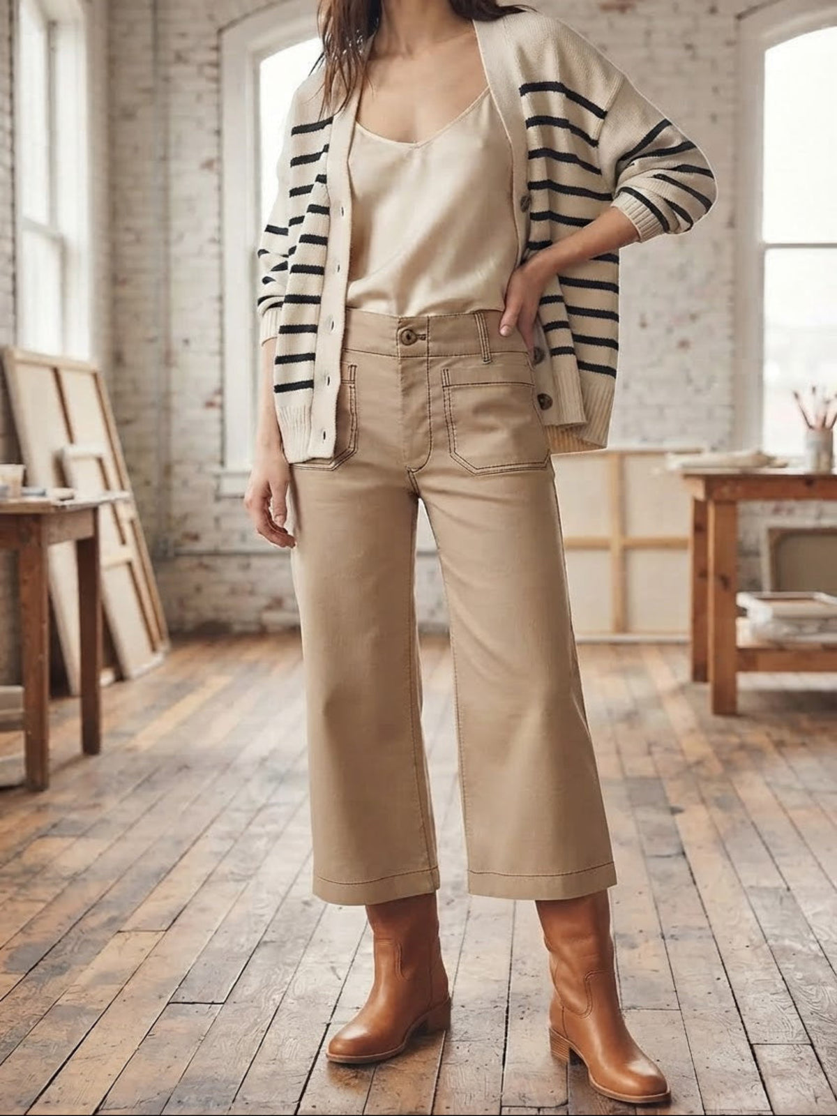 Maeve the colette contrast stitch pants W33