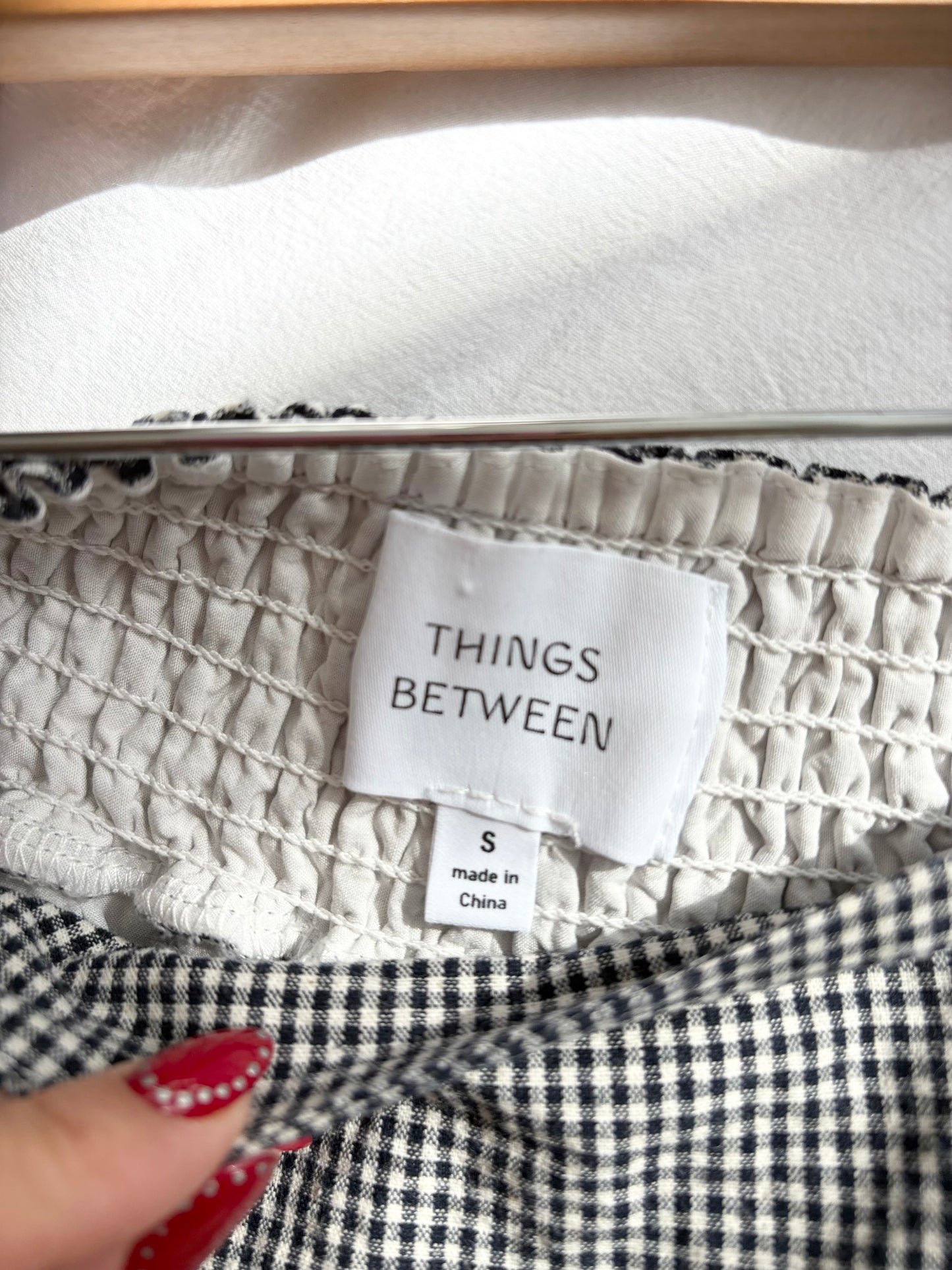 Things between quincy gingham balloon skirt S/M
