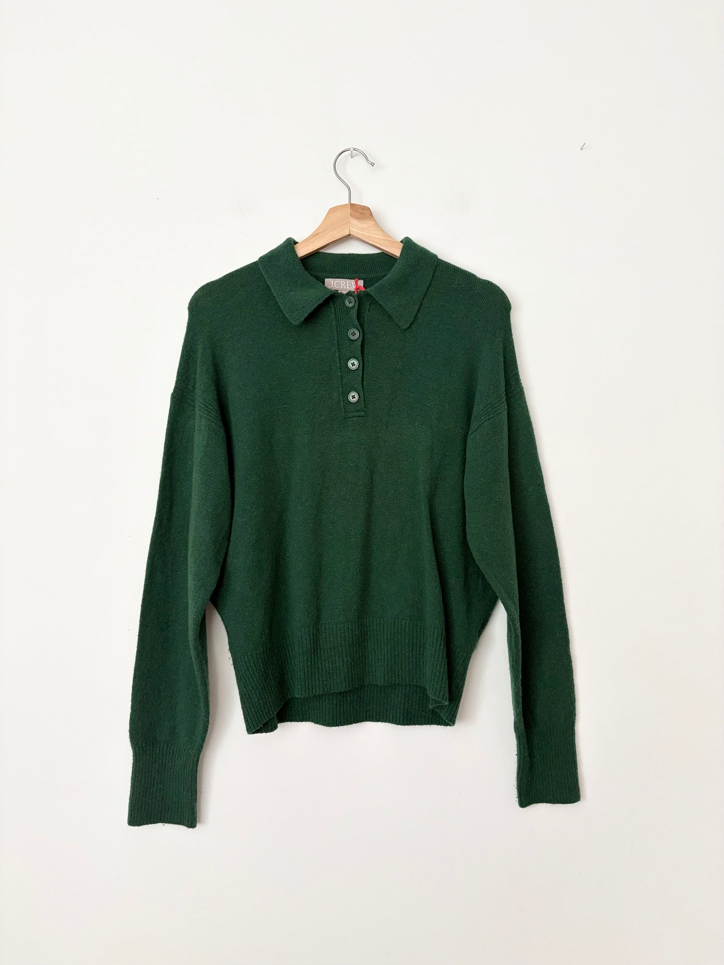 Polo à manches longues J.Crew en laine mélangée, taille M 