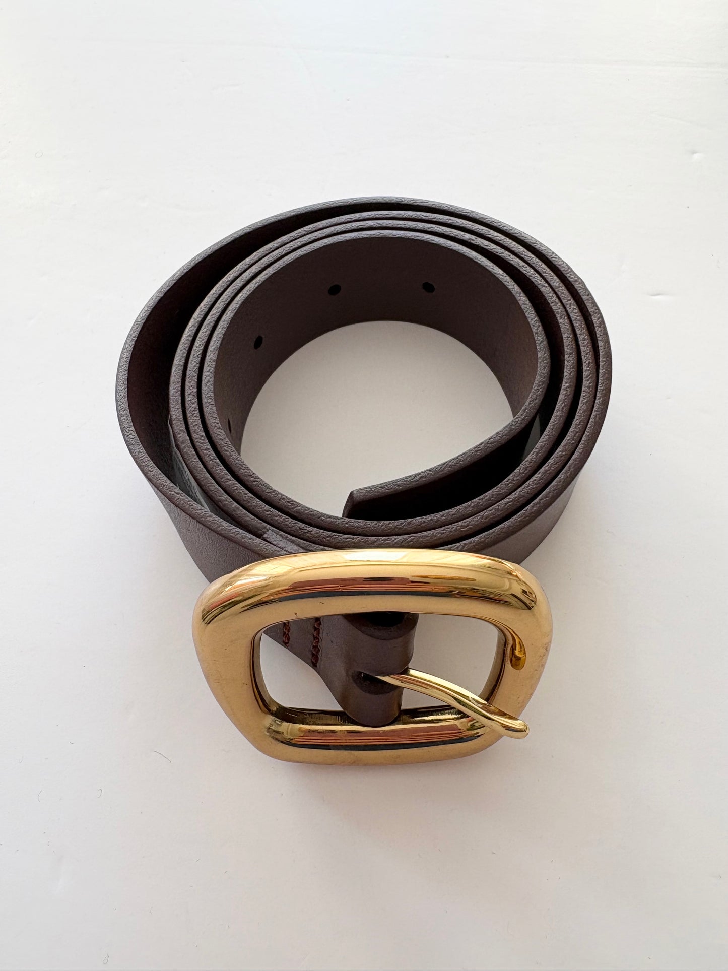 Madewell brown sculptural buckle belt Medium