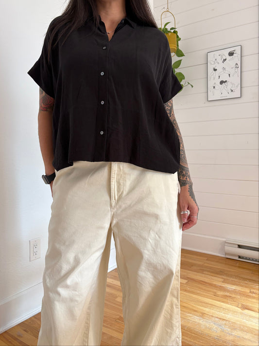 Everlane the silk boxy shirt S/M