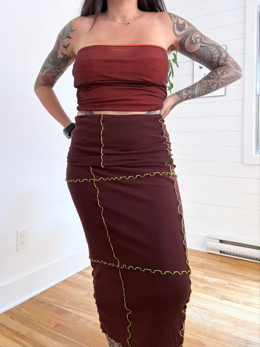 Marina Moscone Twist tube top S-L