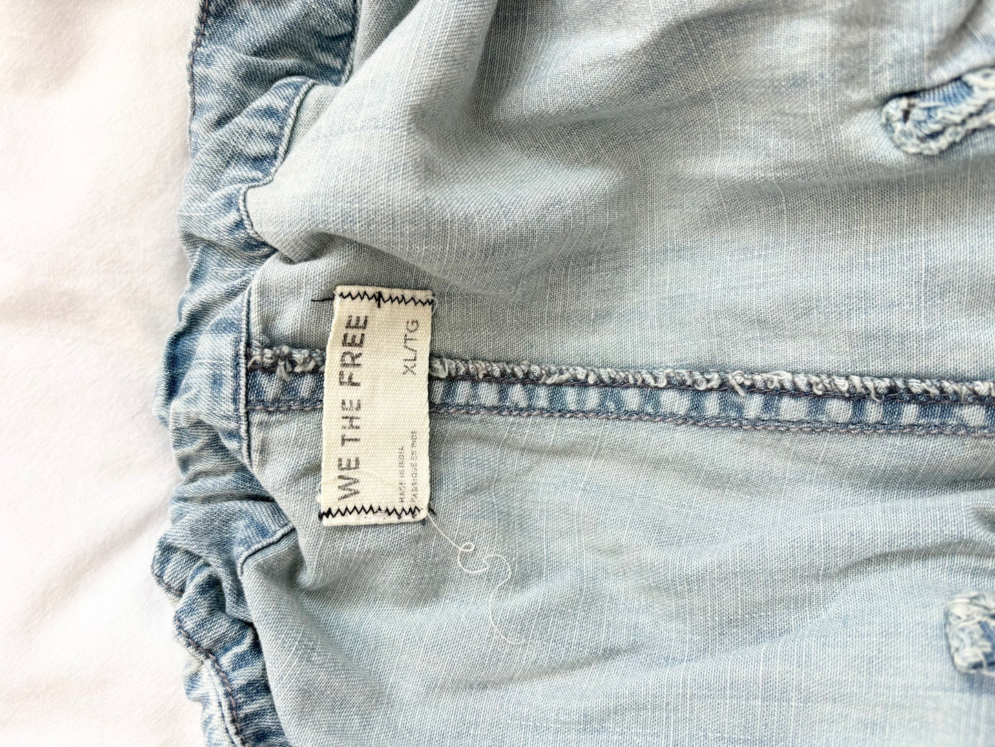 Salopette short en jean Free People Freebird XL