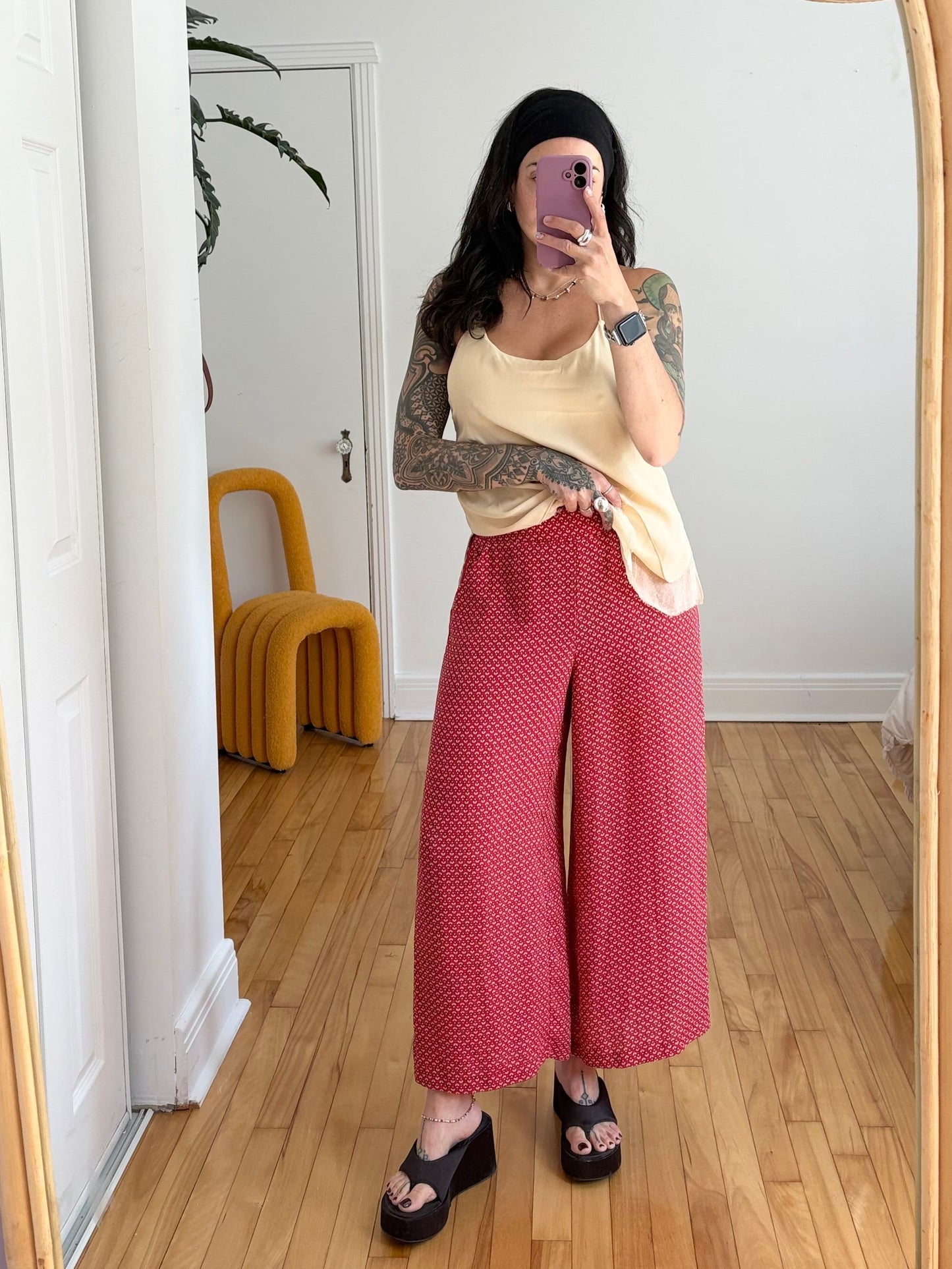 Max Studio printed wide leg pants M/L
