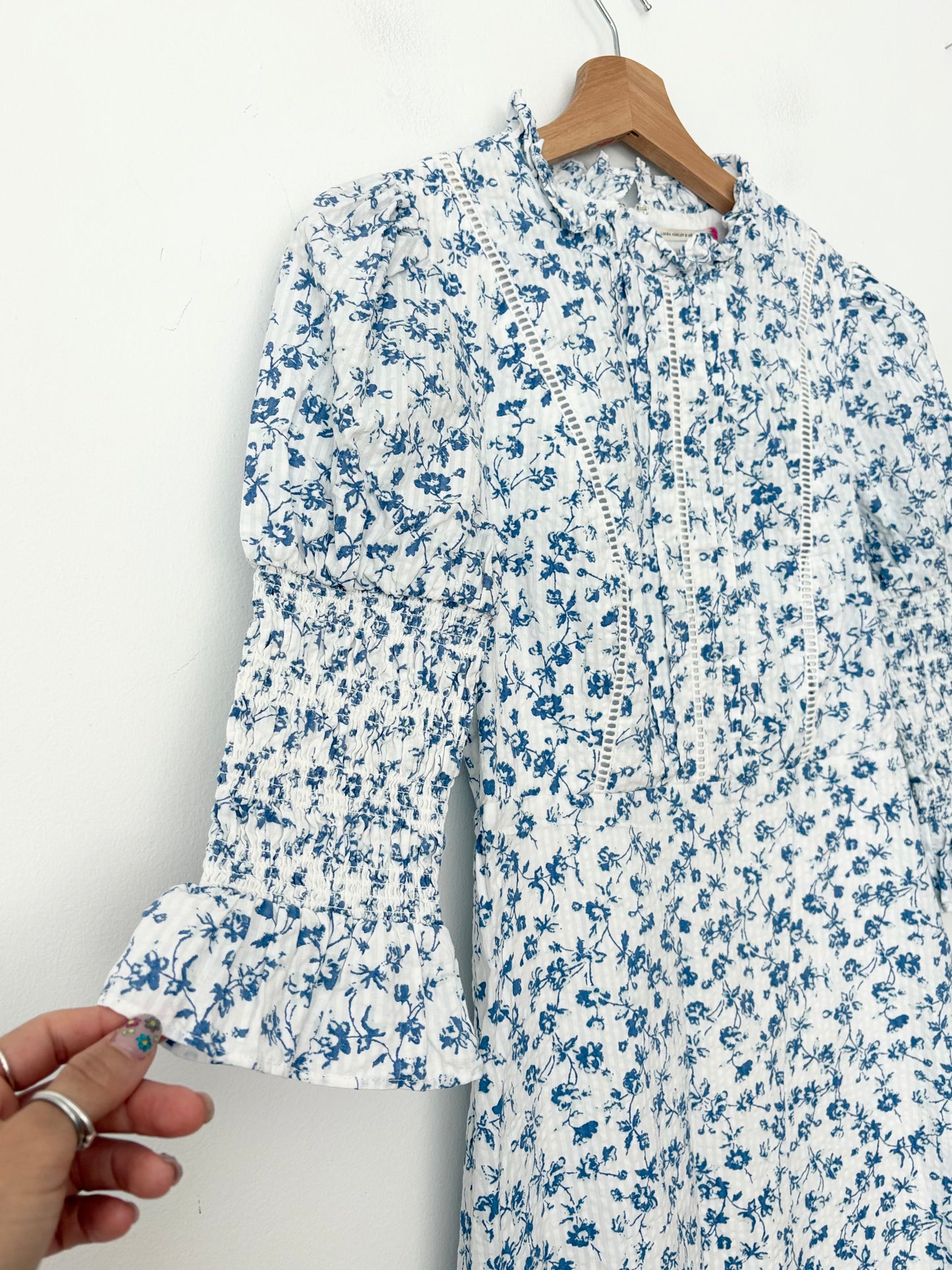 Laura Ashley X UO Maisy mock neck mini dress Small