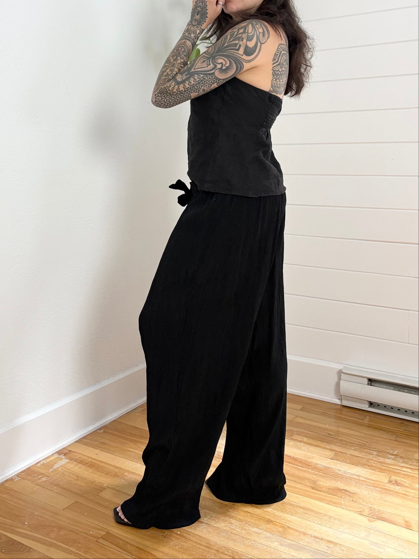 Steilmann crinkled wide leg pants XL