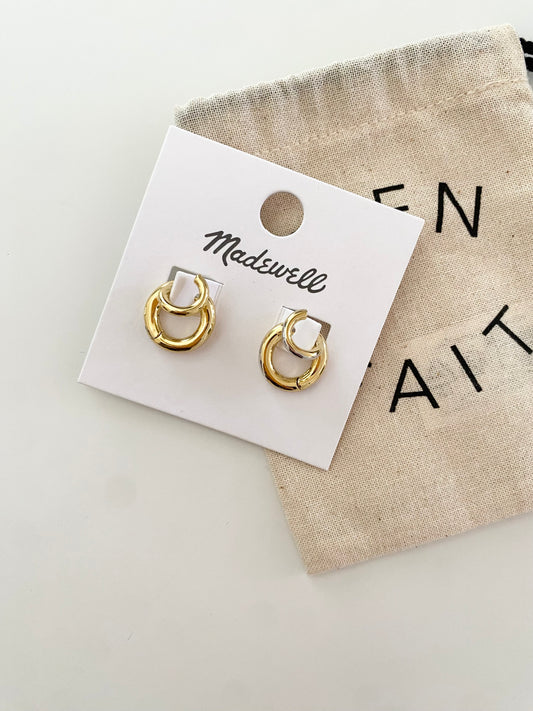 Madewell double huggie hoop earrings