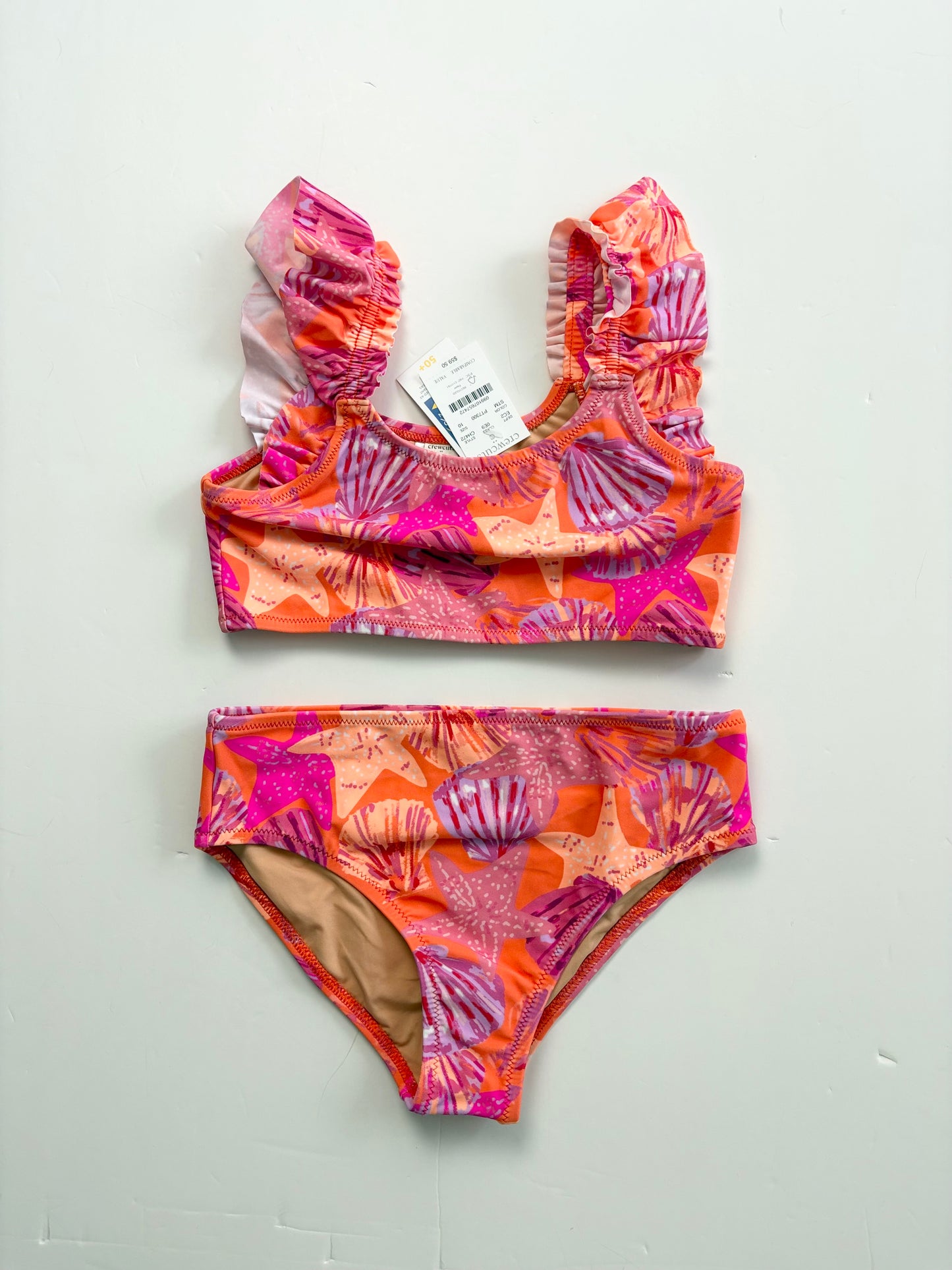 Crewcuts seashell 2 piece swimsuit 10Y
