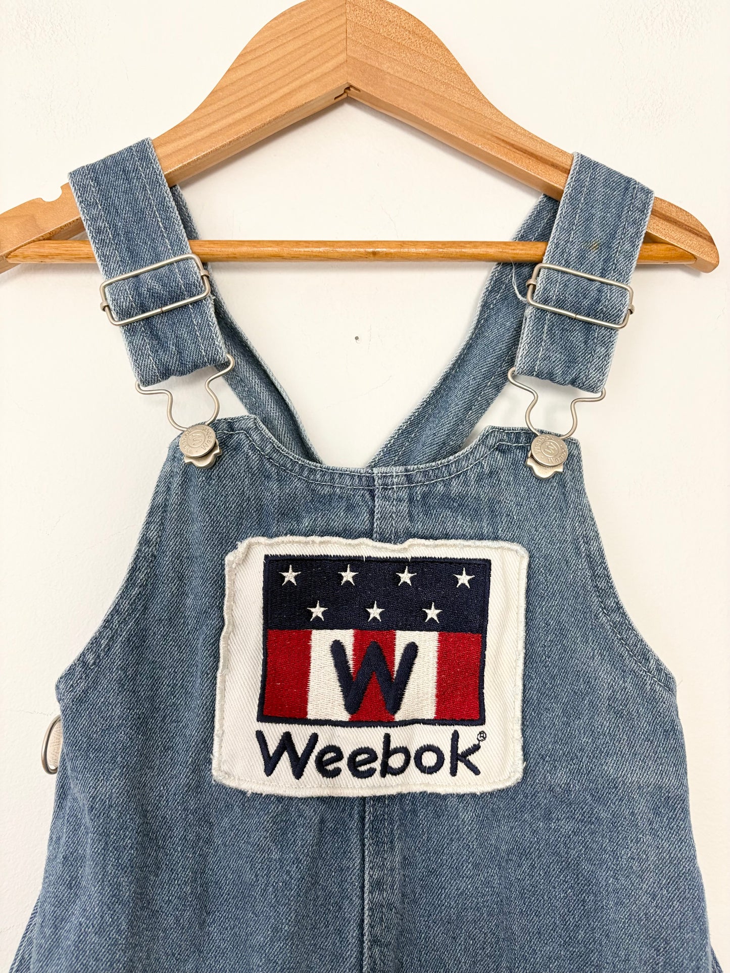Vintage weebok denim shortalls 5T