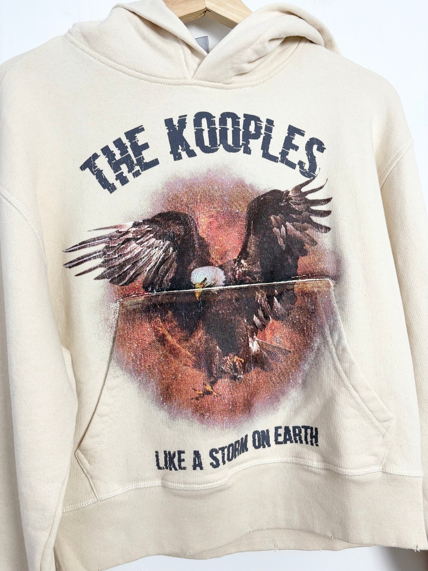 The kooples eagle boxy crop hoodie Small