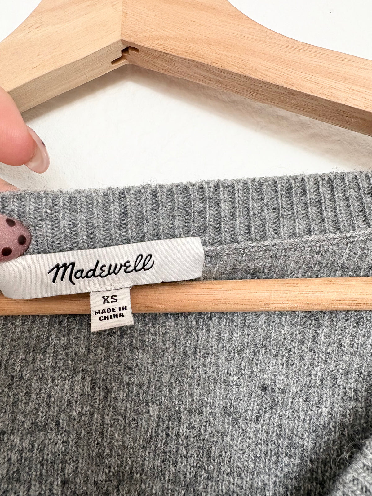 Madewell Asherton wool henley sweater XS