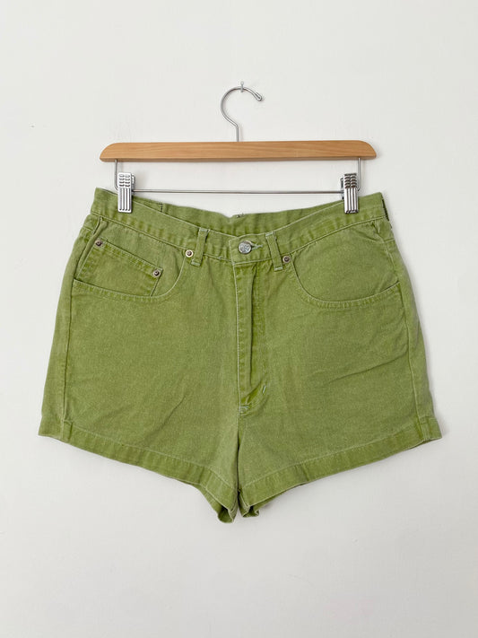 Vintage green denim shorts W28