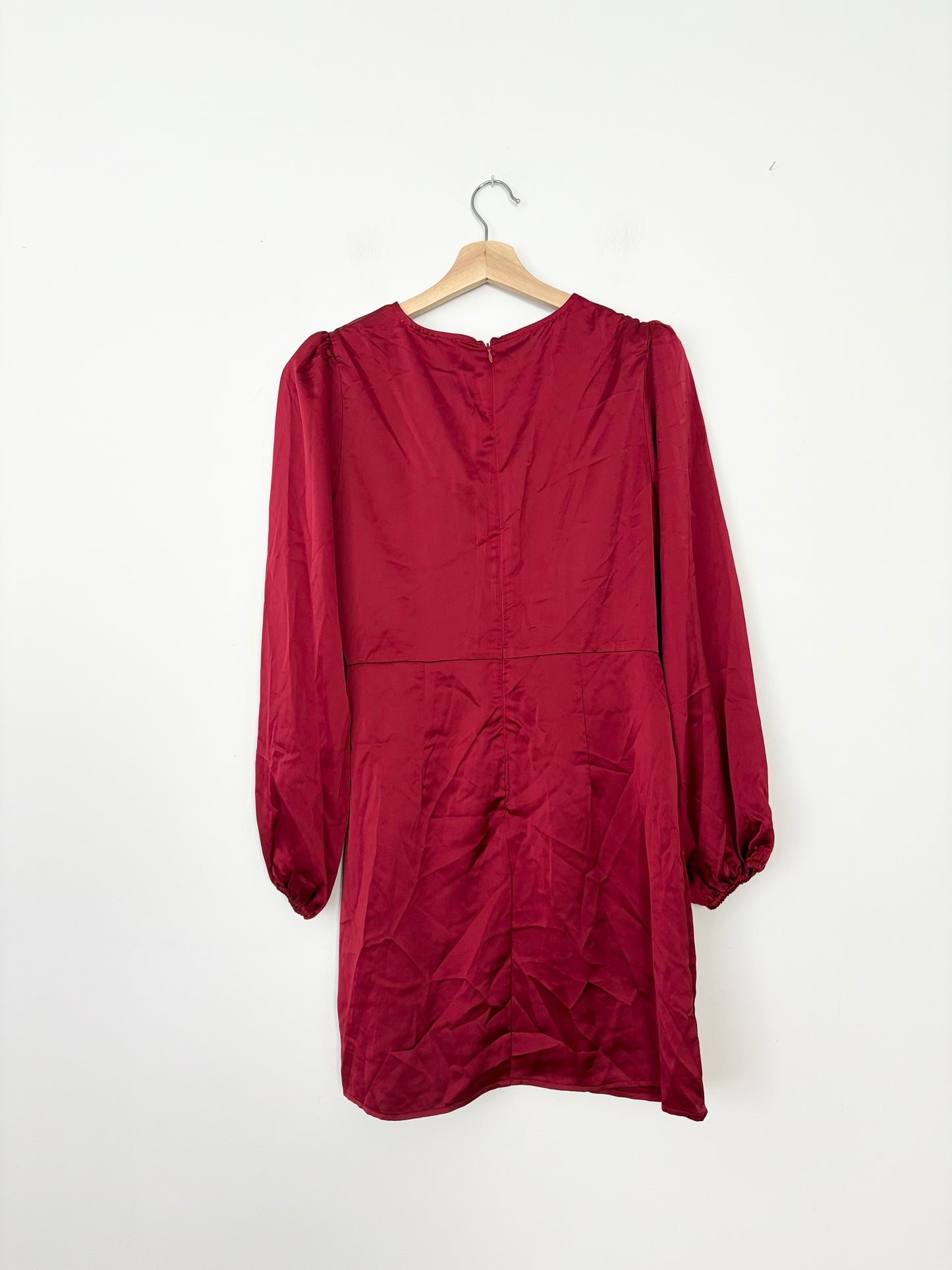 ASTR the label satin draped dress Medium