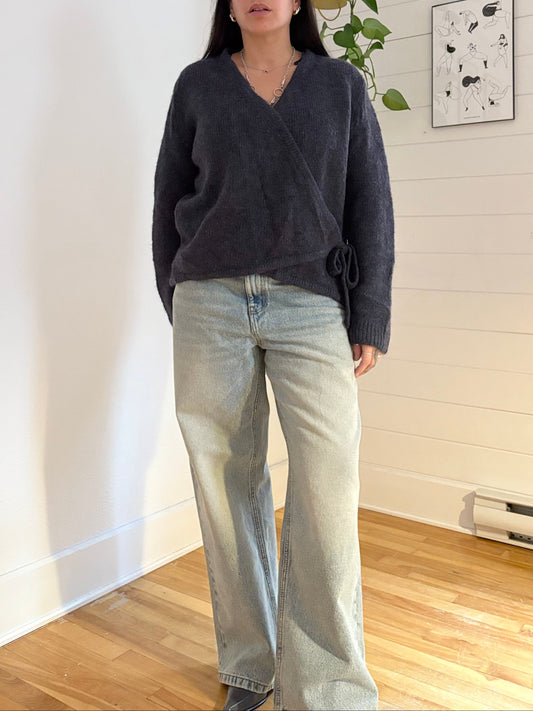 COS wool-alpaca wrap sweater Medium