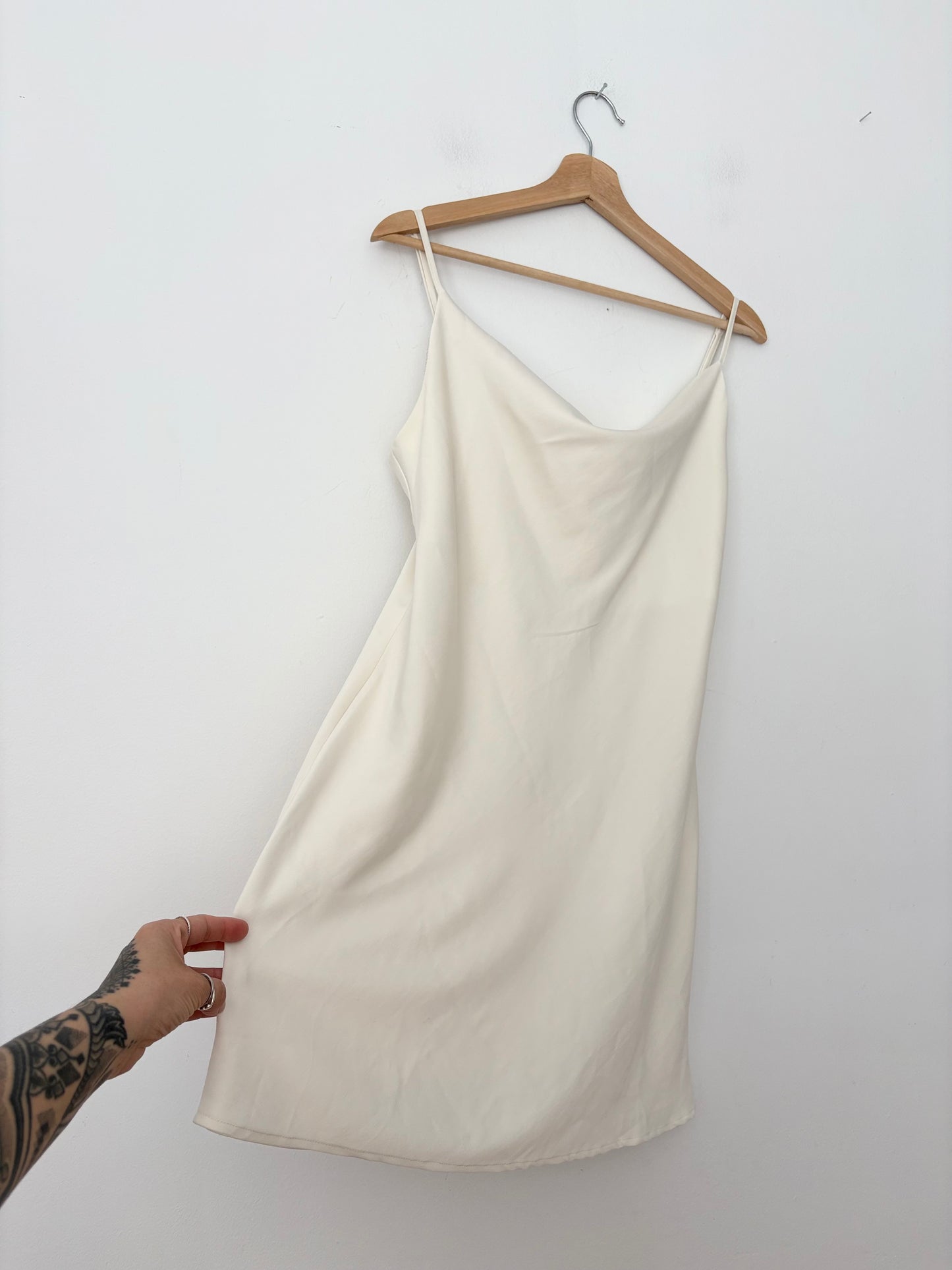 Urban Outfitters Mallory cream cowl neck slip dress Large
