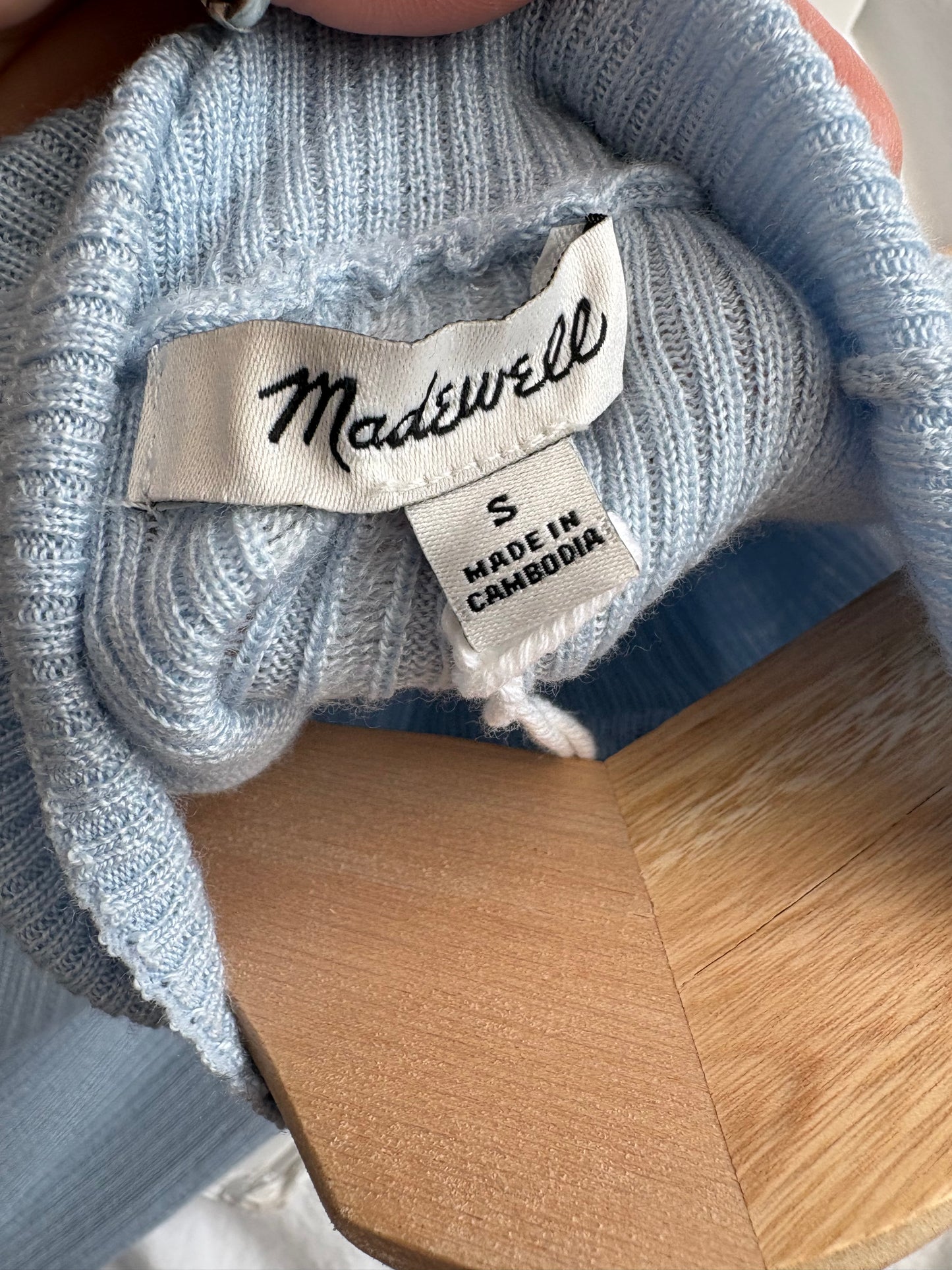 Débardeur en laine mérinos et soie Madewell, taille S