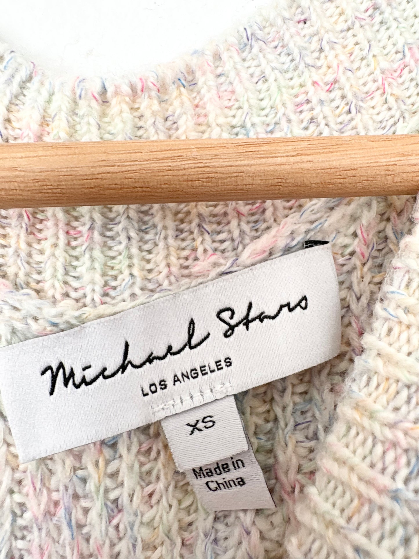 Gilet en maille arc-en-ciel Michael Stars, taille XS/S