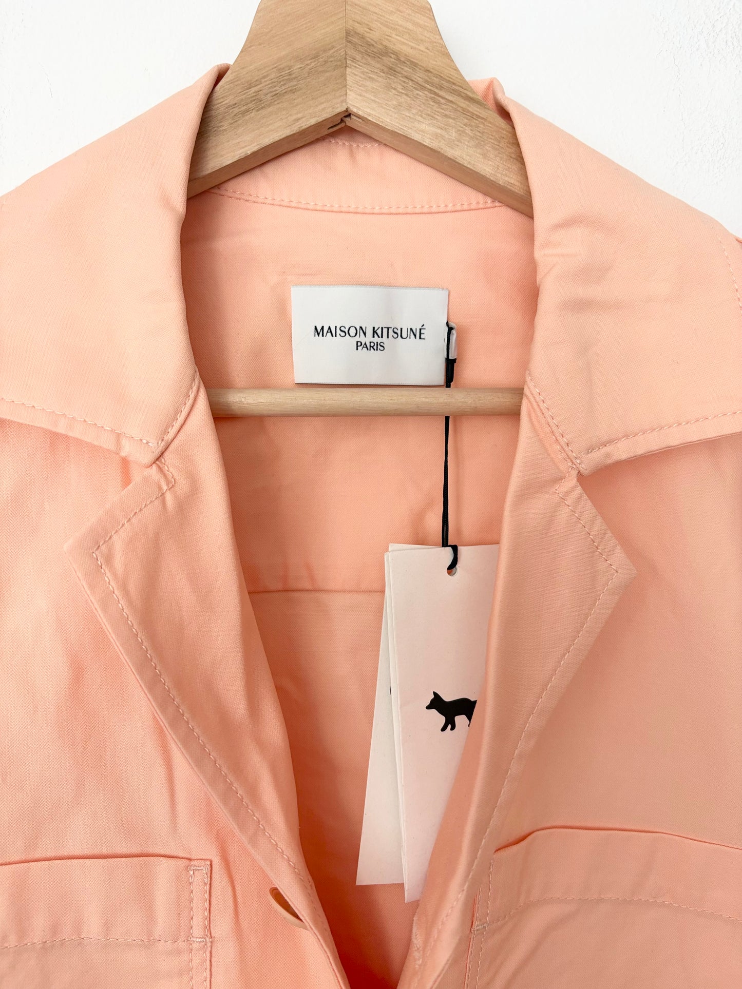 Chemise structurée pêche Maison Kitsuné S/M