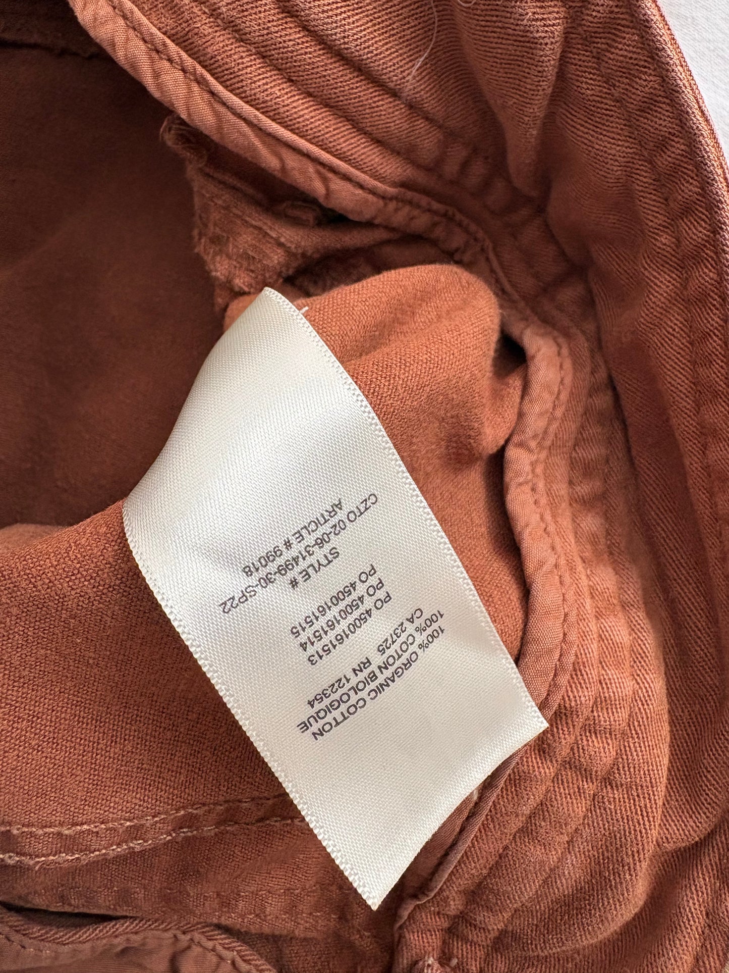 Pantalon cargo marron à jambes larges Sun Deh, taille M