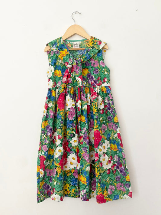 Vintage floral dress 8Y