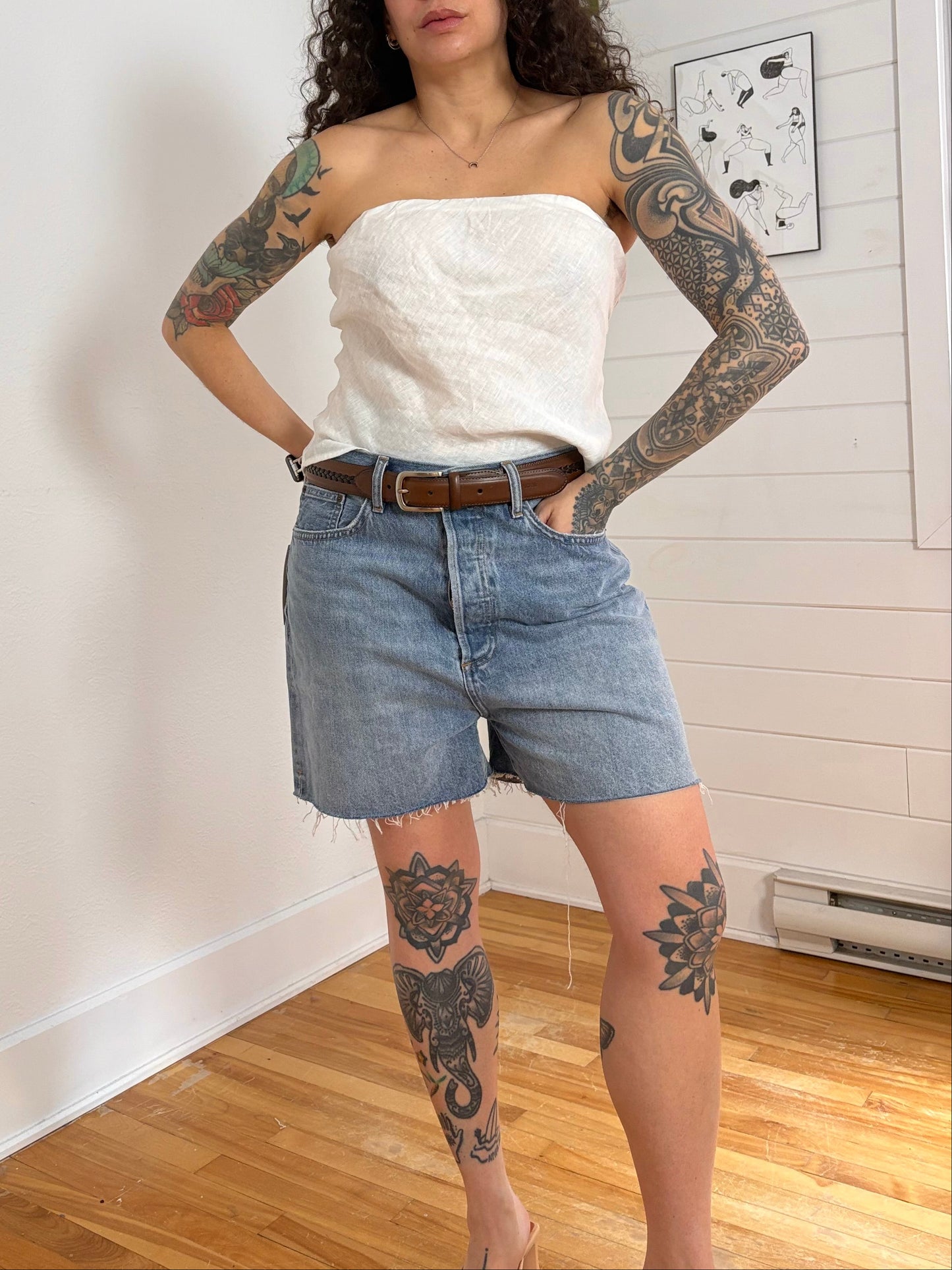 Haut tube blanc en lin de Quince, taille S