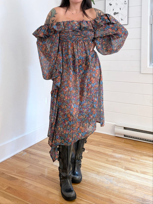 Robe midi à imprimé fleuri Brittany For Love & Lemons Small