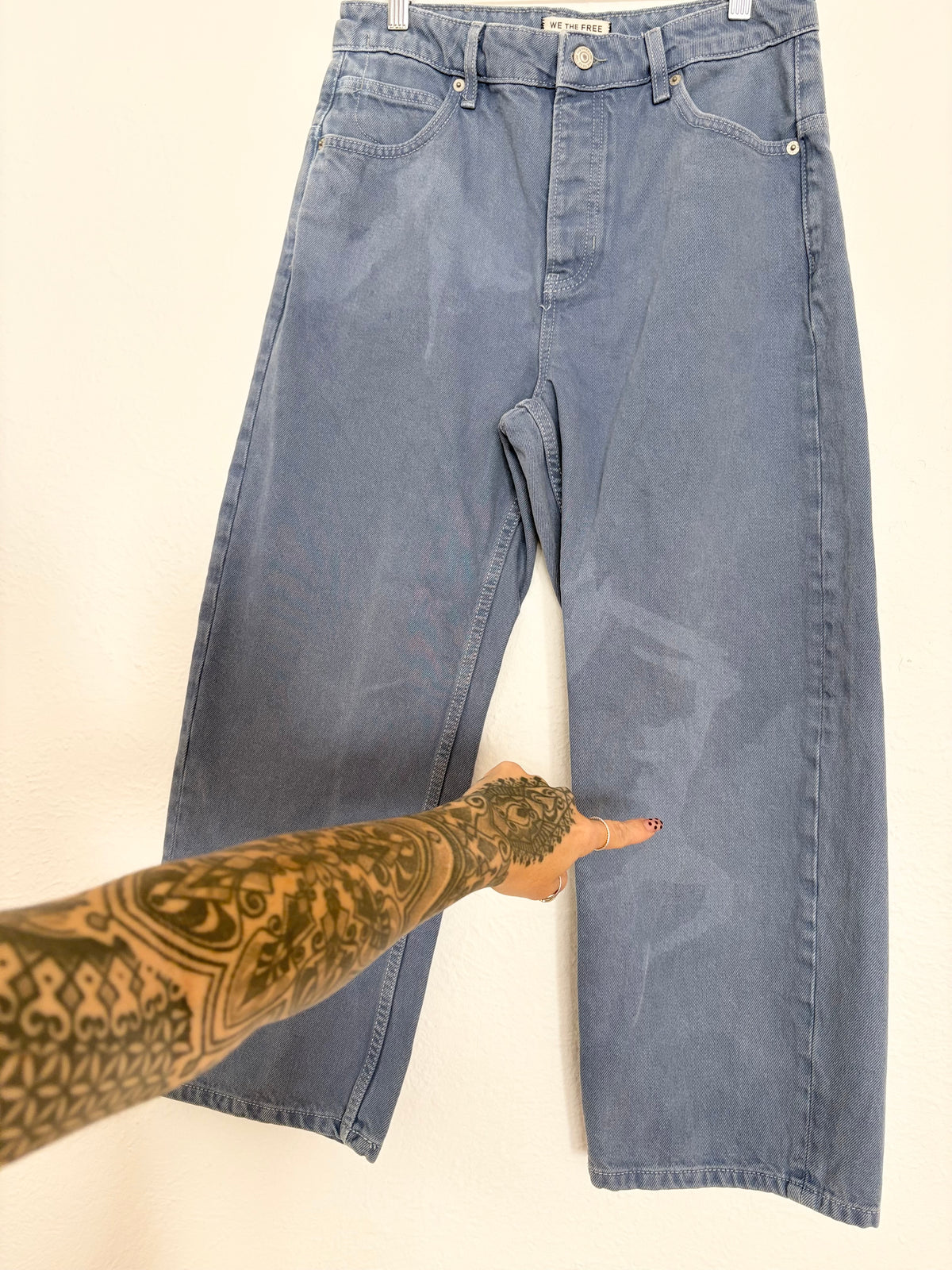 Free people deep trance dropped boyfriend jeans W
