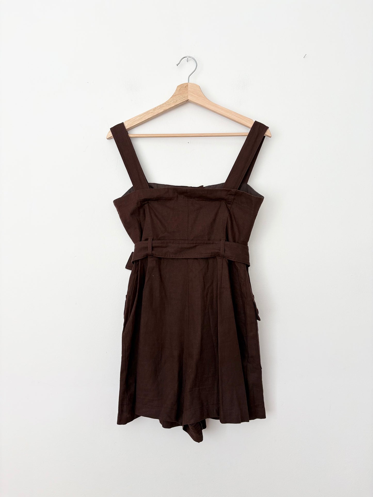 Combishort en lin ceinturé House of Harlow, taille M