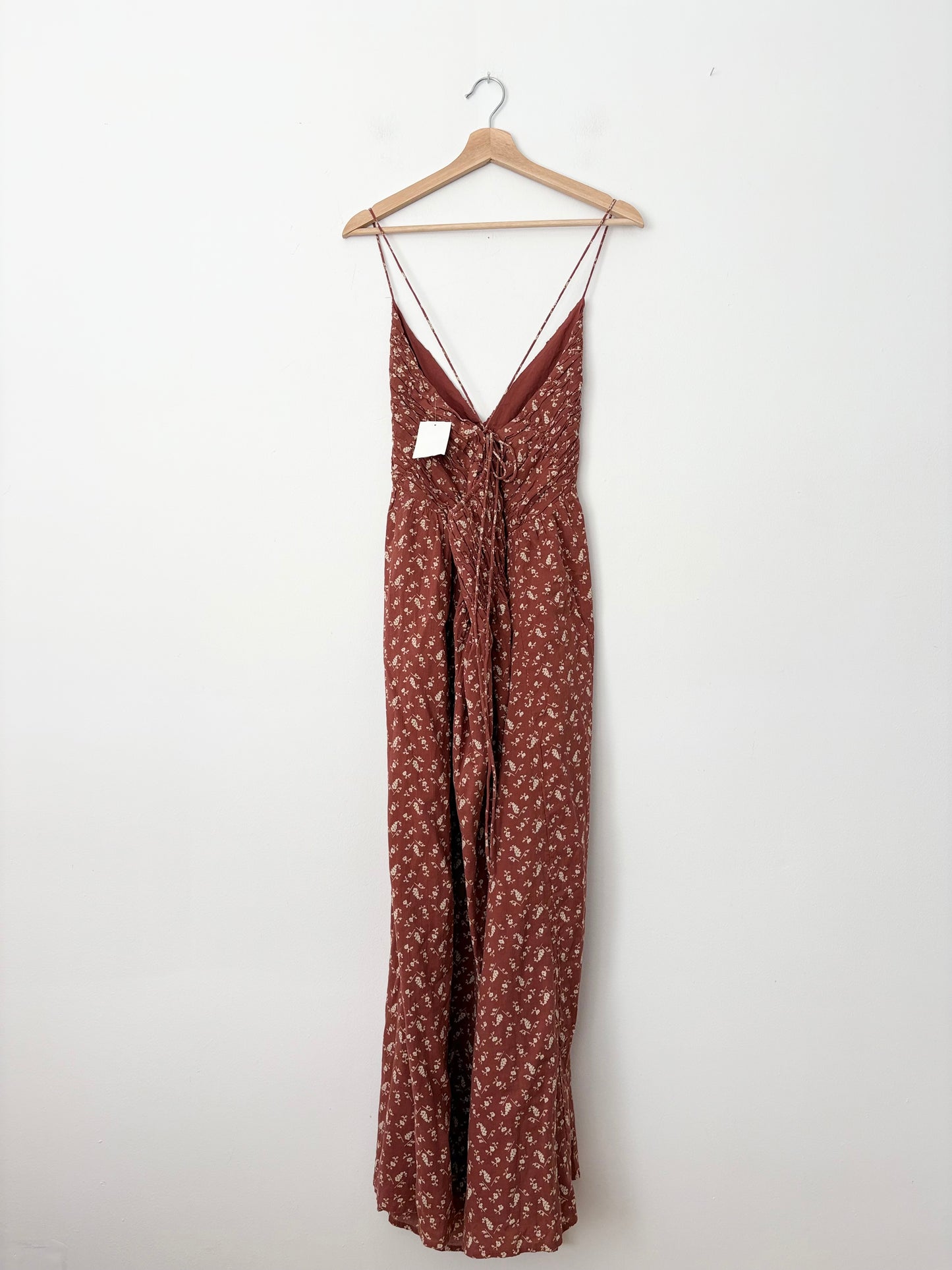 Treasure & Bond smocked floral midi dress Large