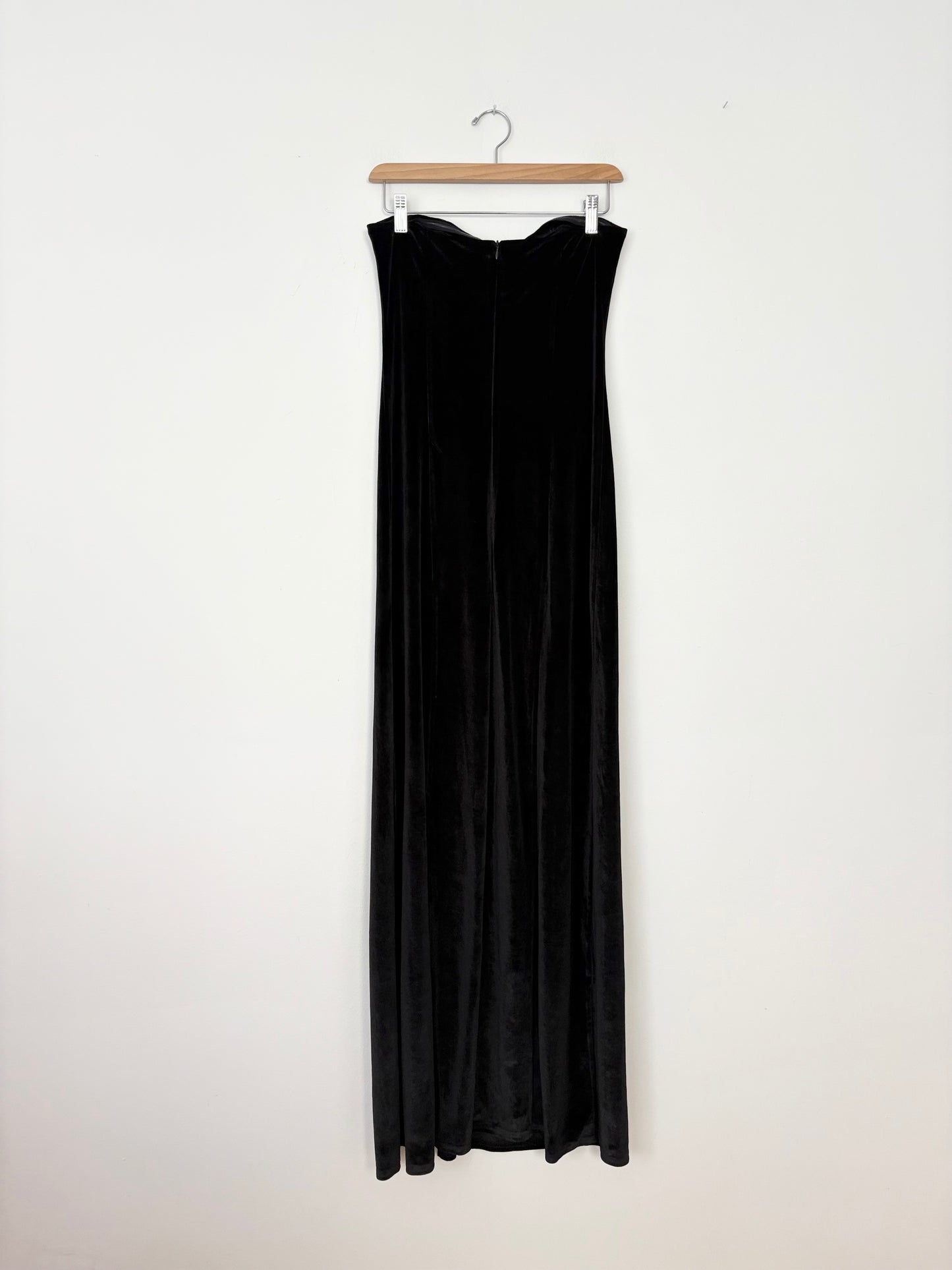 Miscreants cupid velvet slit maxi dress M/L