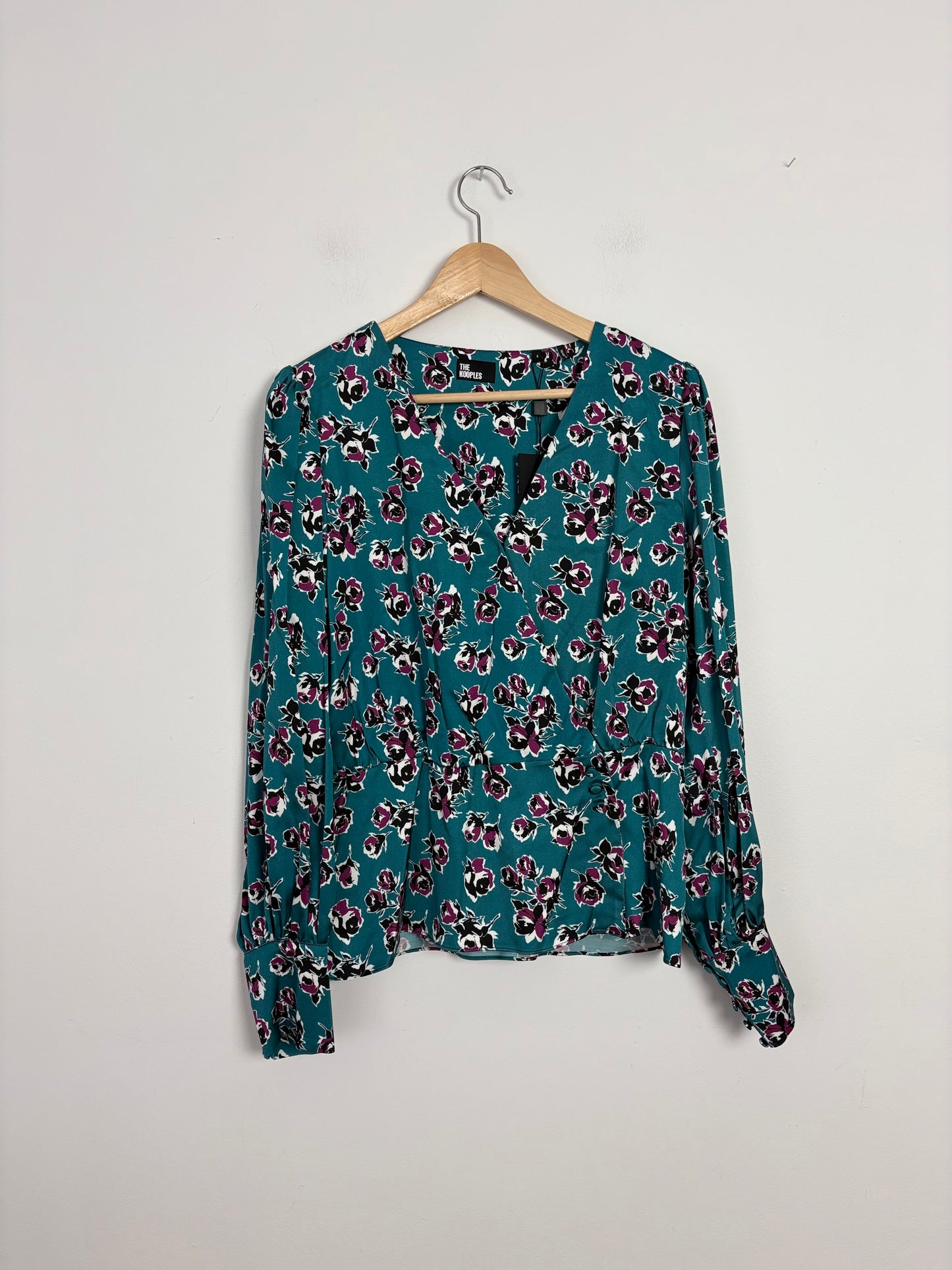 The kooples floral crossover printed blouse Large
