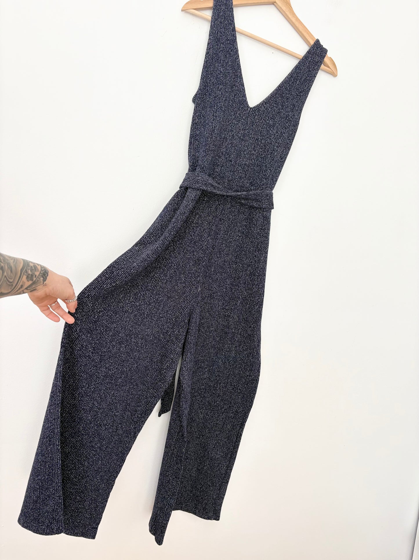 Gap rib knit wide leg jumpsuit Medium