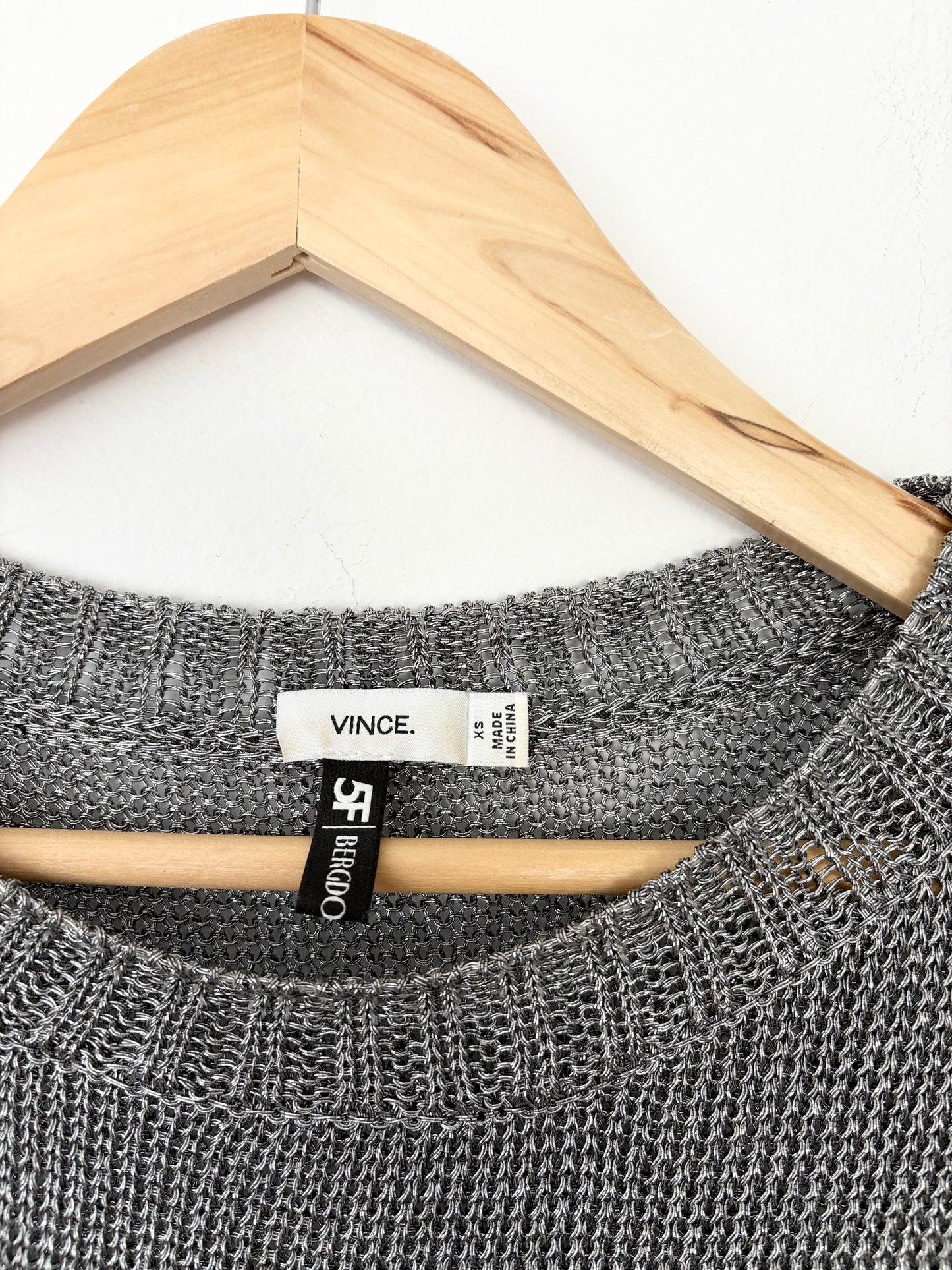 Pull Vince en maille métallisée XS