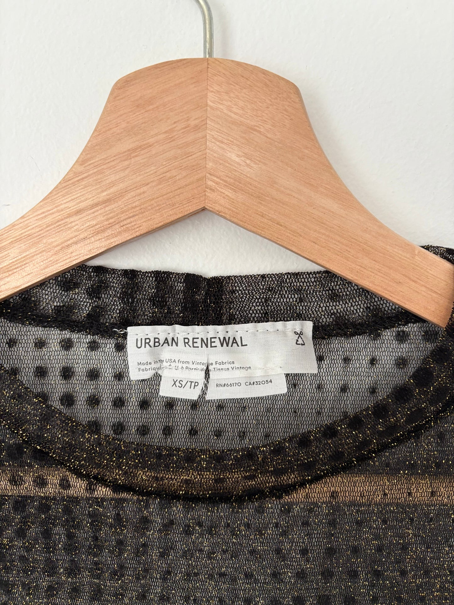 Urban Renewal mesh metallic Tee XS