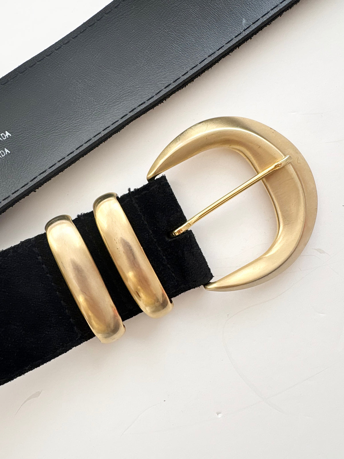 Vintage genuine suede belt XS-S