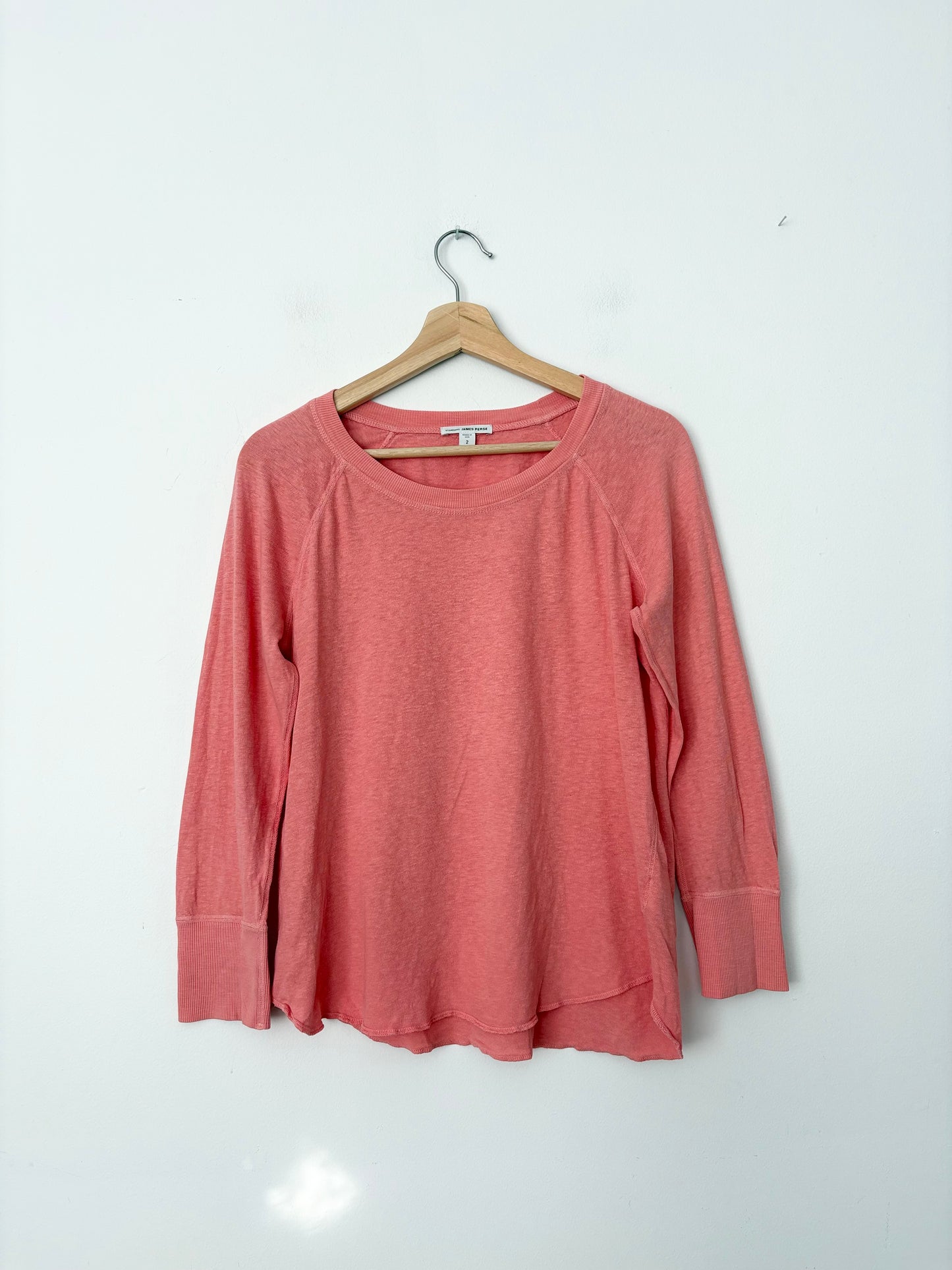 T-shirt à manches longues raglan James Perse, taille M