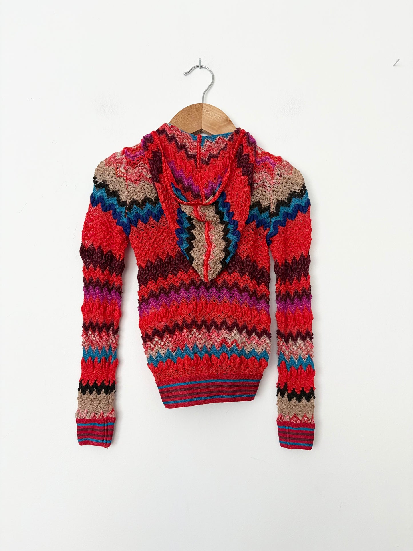 Missoni open knit zip up hoodie 4T