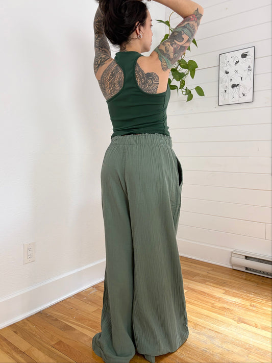 Madewell asymmetric racerback tank Medium